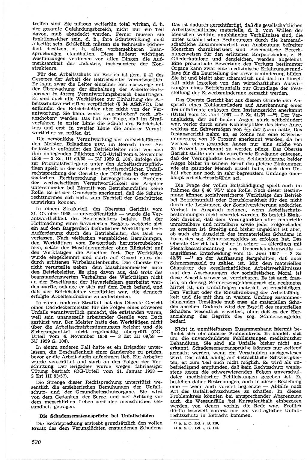 Neue Justiz (NJ), Zeitschrift für Recht und Rechtswissenschaft [Deutsche Demokratische Republik (DDR)], 13. Jahrgang 1959, Seite 520 (NJ DDR 1959, S. 520)