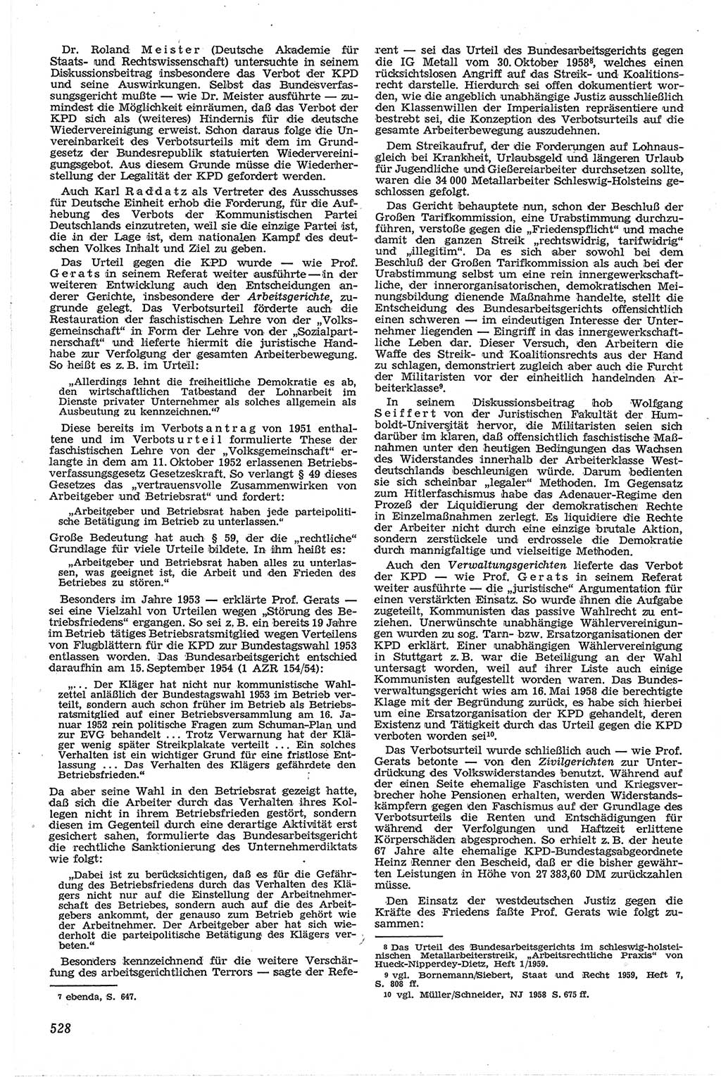 Neue Justiz (NJ), Zeitschrift für Recht und Rechtswissenschaft [Deutsche Demokratische Republik (DDR)], 13. Jahrgang 1959, Seite 528 (NJ DDR 1959, S. 528)