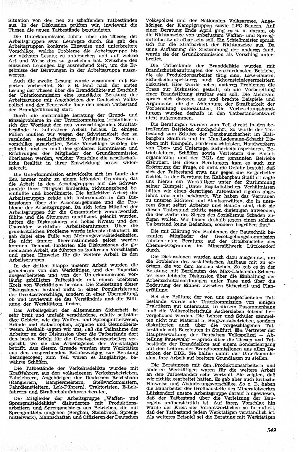 Neue Justiz (NJ), Zeitschrift für Recht und Rechtswissenschaft [Deutsche Demokratische Republik (DDR)], 13. Jahrgang 1959, Seite 549 (NJ DDR 1959, S. 549)