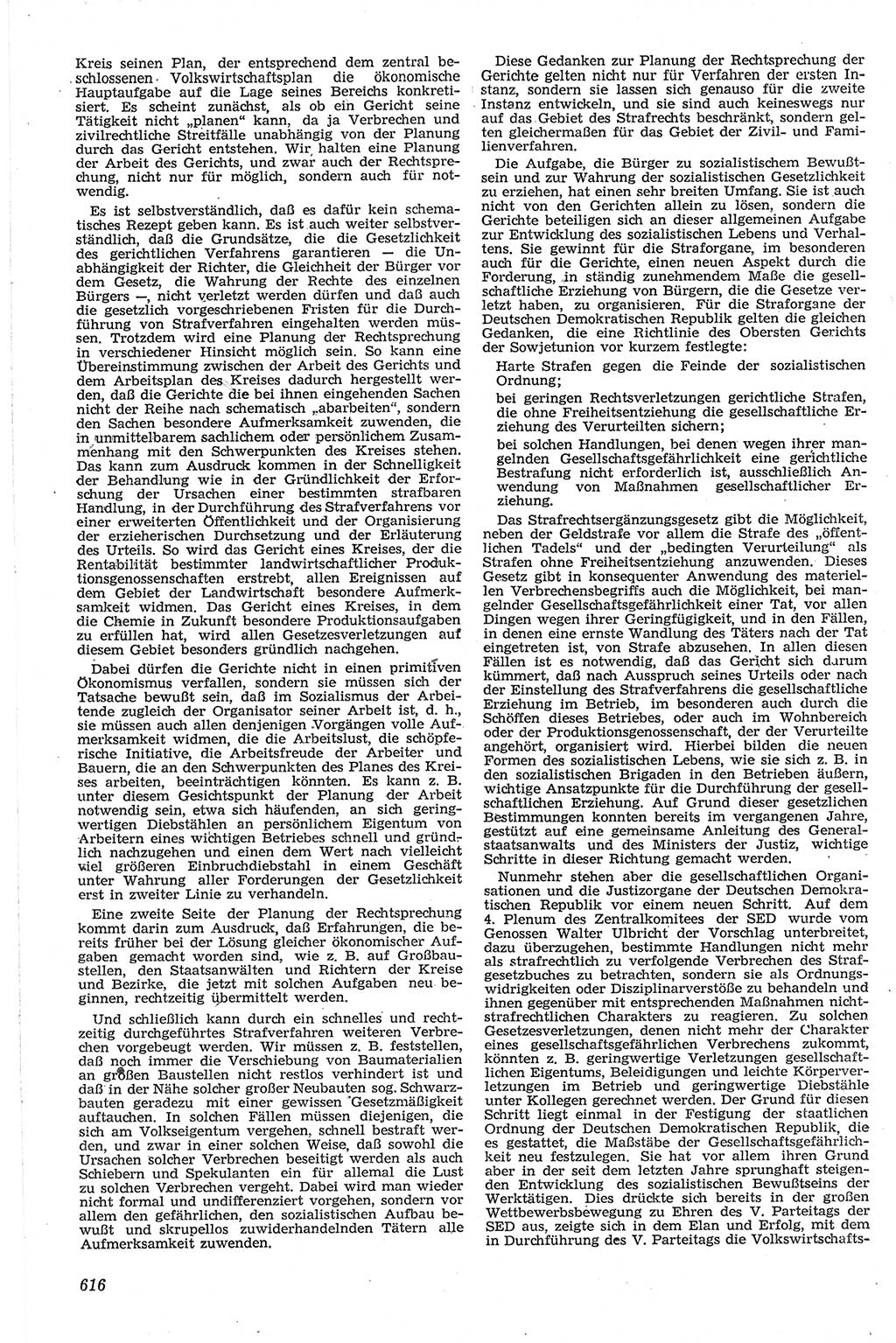 Neue Justiz (NJ), Zeitschrift für Recht und Rechtswissenschaft [Deutsche Demokratische Republik (DDR)], 13. Jahrgang 1959, Seite 616 (NJ DDR 1959, S. 616)