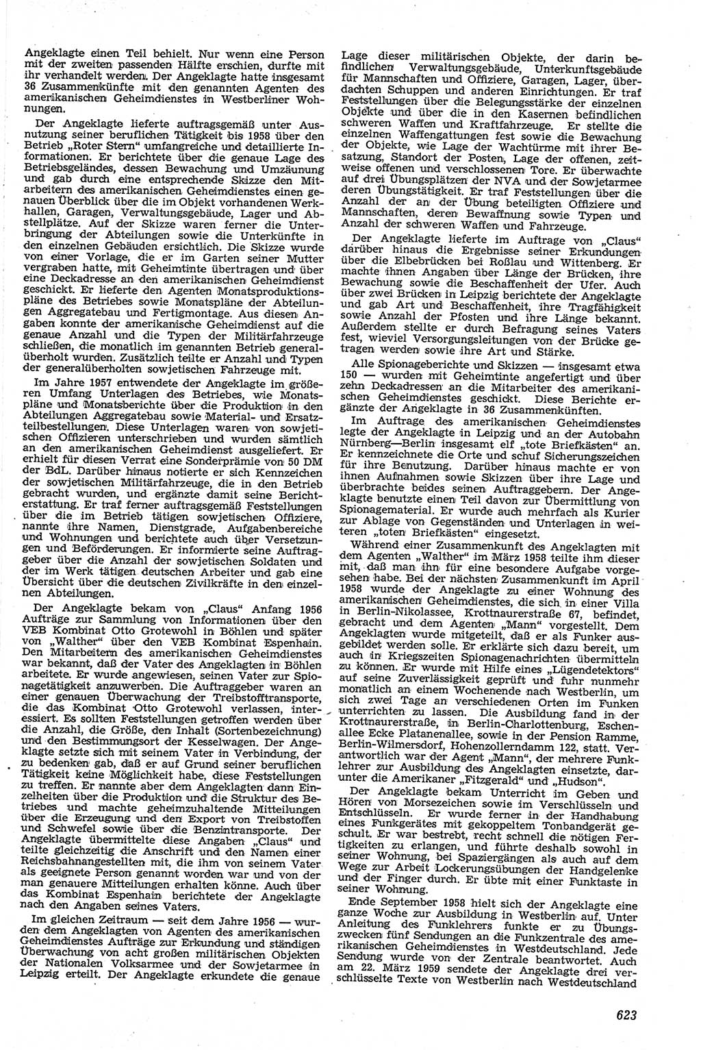 Neue Justiz (NJ), Zeitschrift für Recht und Rechtswissenschaft [Deutsche Demokratische Republik (DDR)], 13. Jahrgang 1959, Seite 623 (NJ DDR 1959, S. 623)