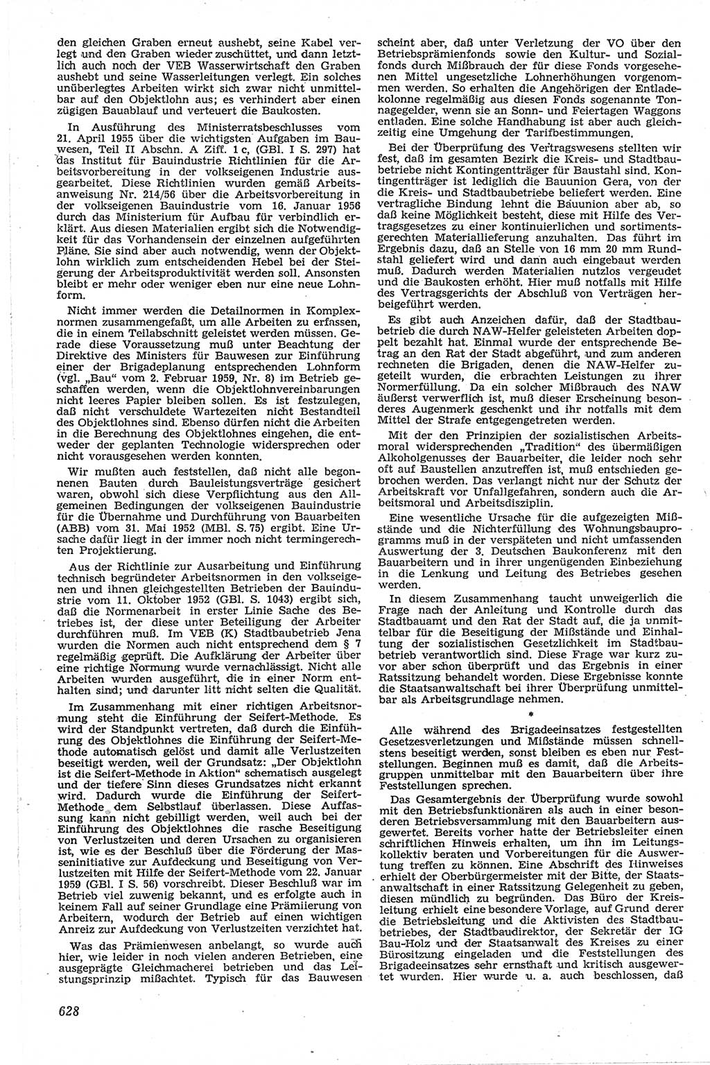 Neue Justiz (NJ), Zeitschrift für Recht und Rechtswissenschaft [Deutsche Demokratische Republik (DDR)], 13. Jahrgang 1959, Seite 628 (NJ DDR 1959, S. 628)