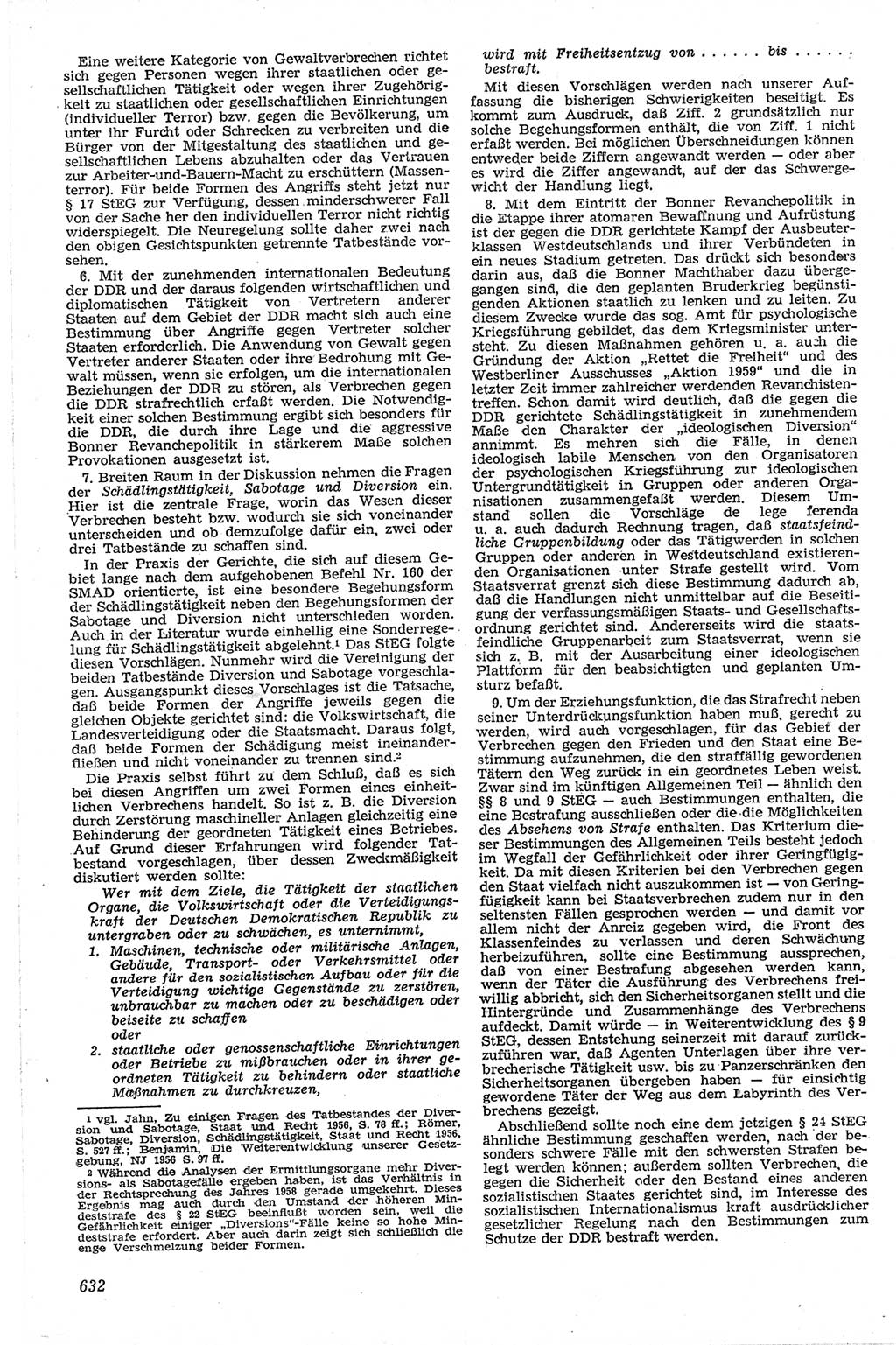 Neue Justiz (NJ), Zeitschrift für Recht und Rechtswissenschaft [Deutsche Demokratische Republik (DDR)], 13. Jahrgang 1959, Seite 632 (NJ DDR 1959, S. 632)