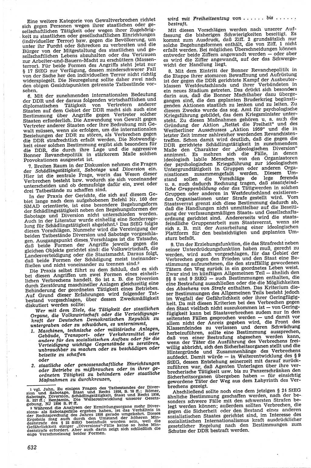 Neue Justiz (NJ), Zeitschrift für Recht und Rechtswissenschaft [Deutsche Demokratische Republik (DDR)], 13. Jahrgang 1959, Seite 632 (NJ DDR 1959, S. 632)