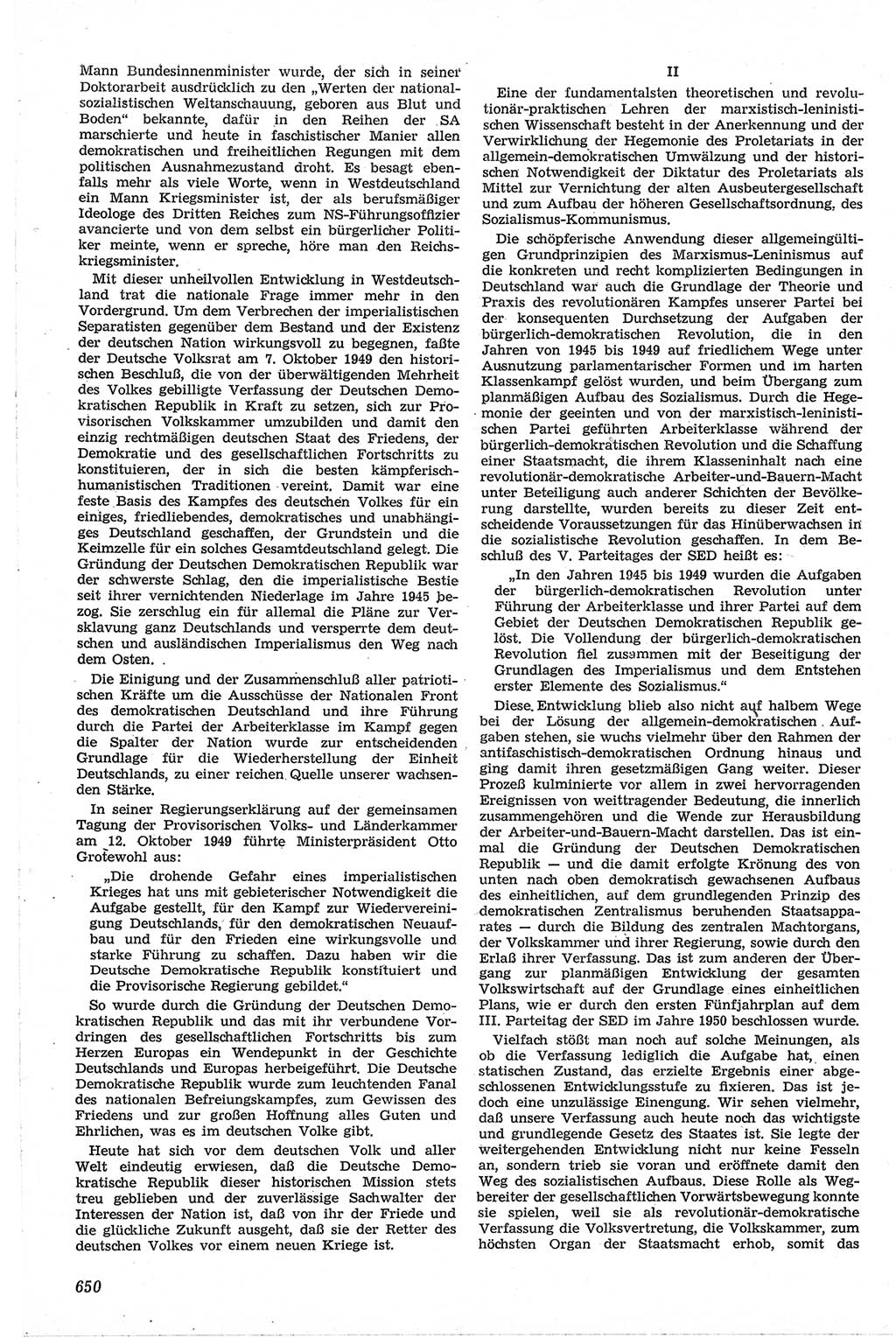 Neue Justiz (NJ), Zeitschrift für Recht und Rechtswissenschaft [Deutsche Demokratische Republik (DDR)], 13. Jahrgang 1959, Seite 650 (NJ DDR 1959, S. 650)