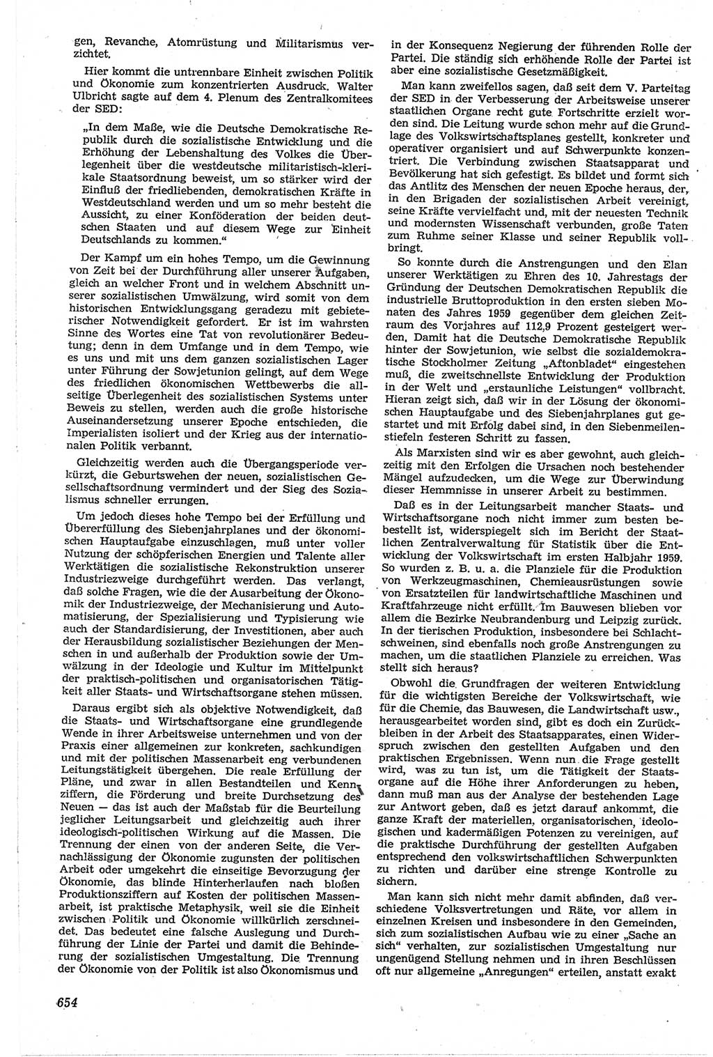 Neue Justiz (NJ), Zeitschrift für Recht und Rechtswissenschaft [Deutsche Demokratische Republik (DDR)], 13. Jahrgang 1959, Seite 654 (NJ DDR 1959, S. 654)