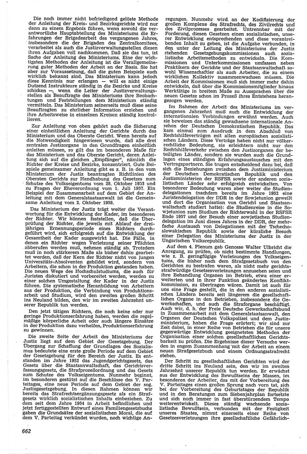 Neue Justiz (NJ), Zeitschrift für Recht und Rechtswissenschaft [Deutsche Demokratische Republik (DDR)], 13. Jahrgang 1959, Seite 662 (NJ DDR 1959, S. 662)