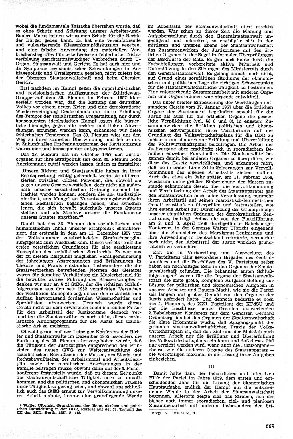 Neue Justiz (NJ), Zeitschrift für Recht und Rechtswissenschaft [Deutsche Demokratische Republik (DDR)], 13. Jahrgang 1959, Seite 669 (NJ DDR 1959, S. 669)