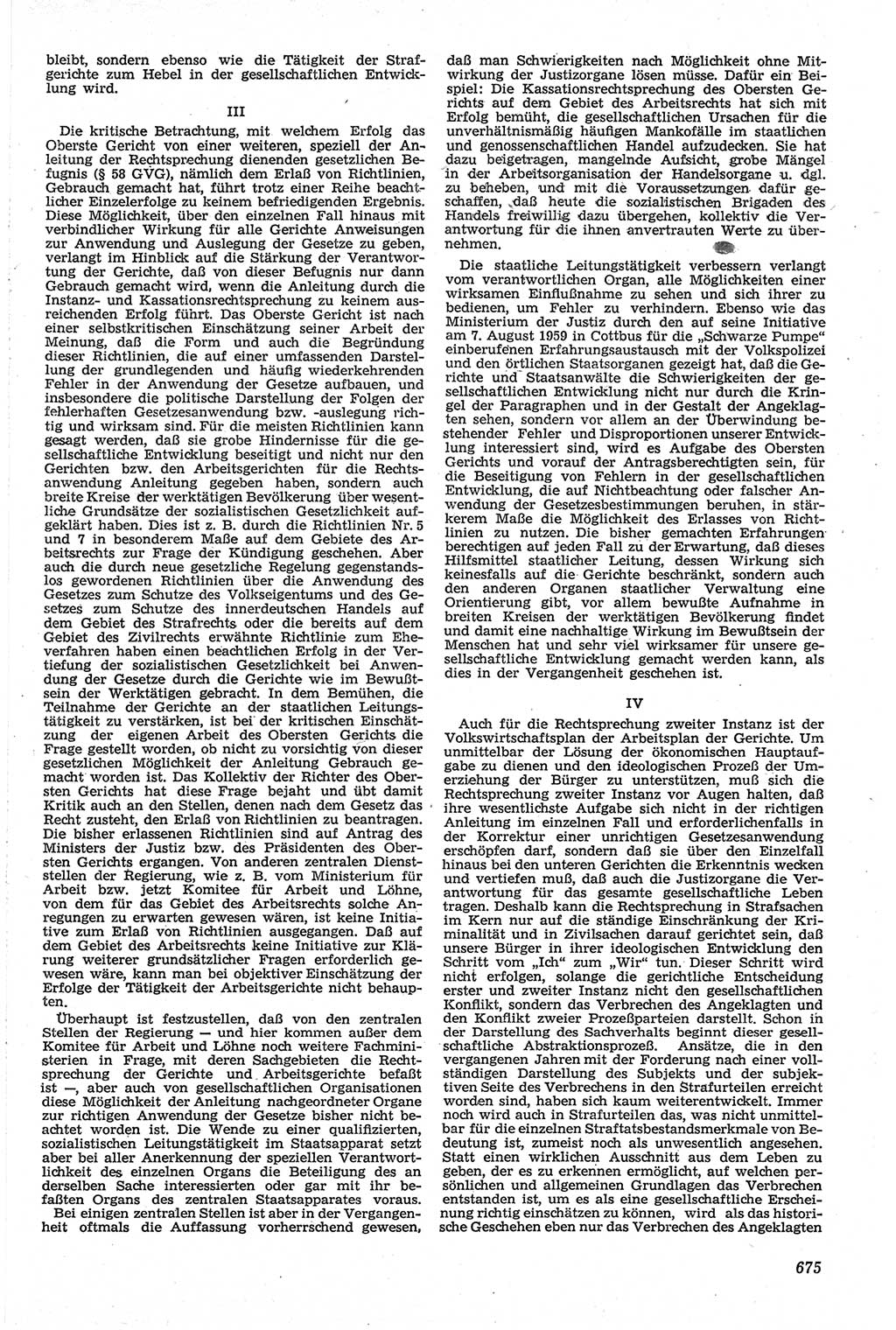 Neue Justiz (NJ), Zeitschrift für Recht und Rechtswissenschaft [Deutsche Demokratische Republik (DDR)], 13. Jahrgang 1959, Seite 675 (NJ DDR 1959, S. 675)