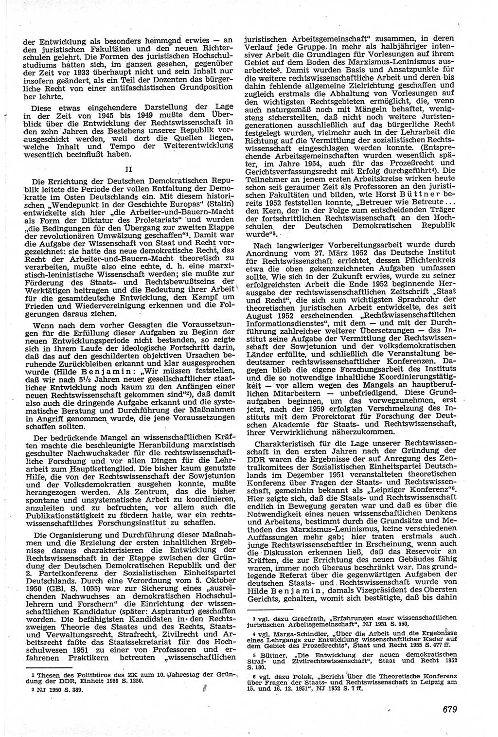 Neue Justiz (NJ), Zeitschrift für Recht und Rechtswissenschaft [Deutsche Demokratische Republik (DDR)], 13. Jahrgang 1959, Seite 679 (NJ DDR 1959, S. 679)