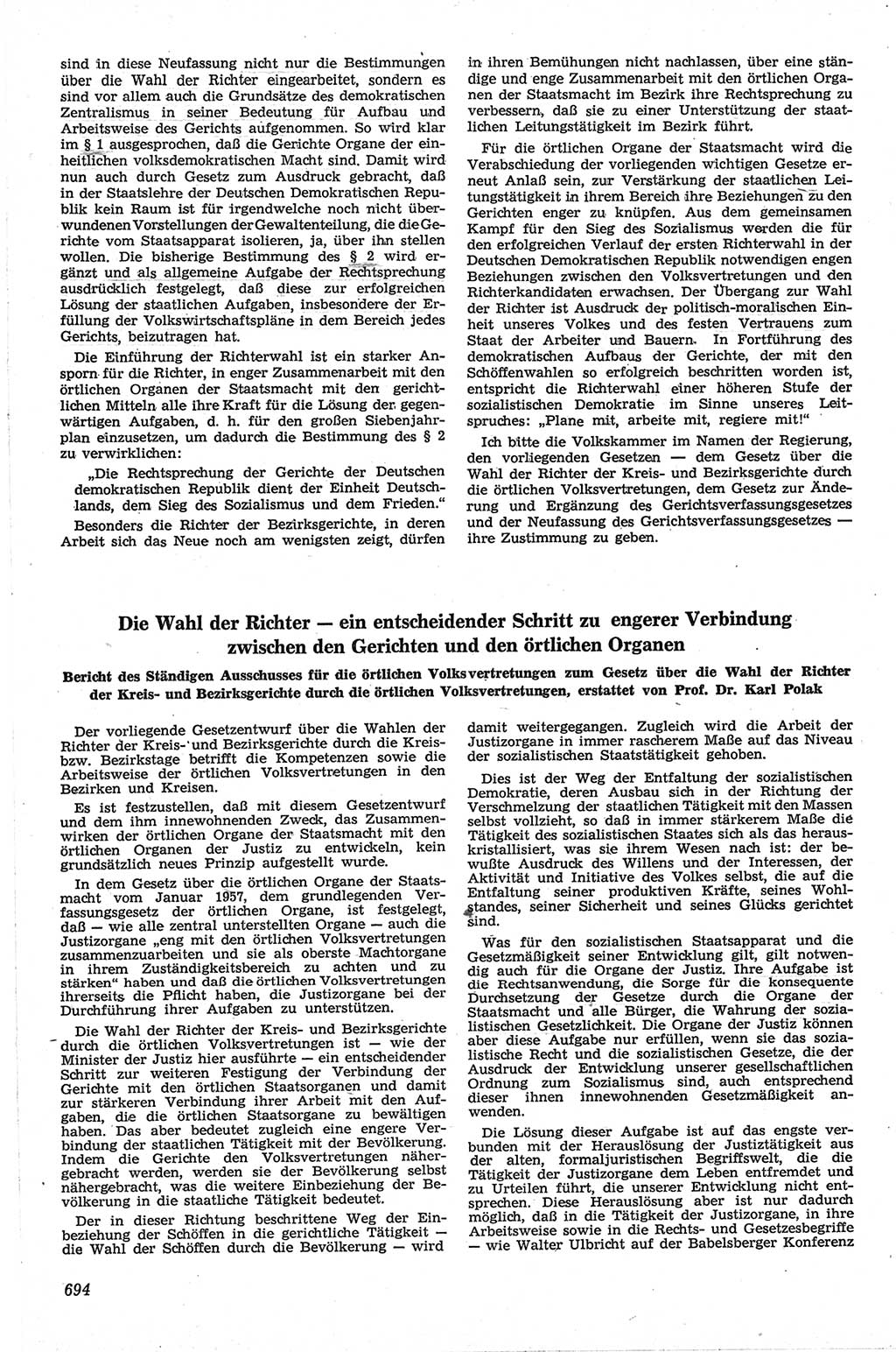 Neue Justiz (NJ), Zeitschrift für Recht und Rechtswissenschaft [Deutsche Demokratische Republik (DDR)], 13. Jahrgang 1959, Seite 694 (NJ DDR 1959, S. 694)