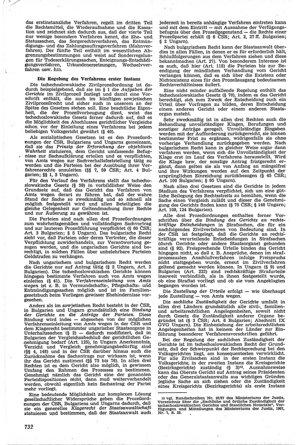 Neue Justiz (NJ), Zeitschrift für Recht und Rechtswissenschaft [Deutsche Demokratische Republik (DDR)], 13. Jahrgang 1959, Seite 732 (NJ DDR 1959, S. 732)