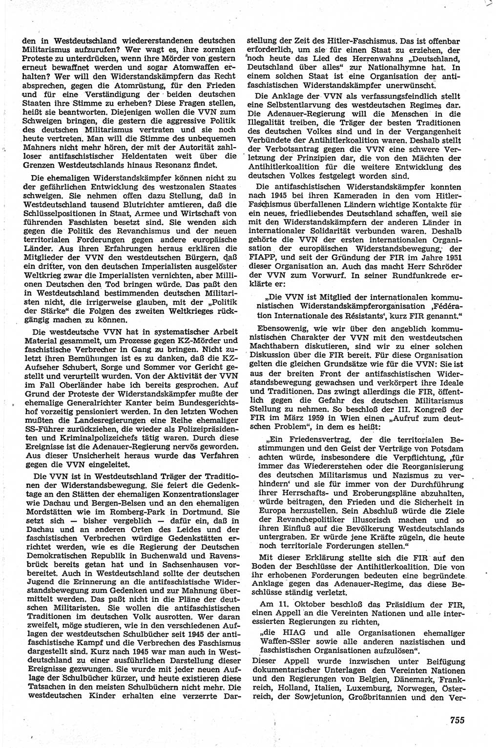 Neue Justiz (NJ), Zeitschrift für Recht und Rechtswissenschaft [Deutsche Demokratische Republik (DDR)], 13. Jahrgang 1959, Seite 755 (NJ DDR 1959, S. 755)