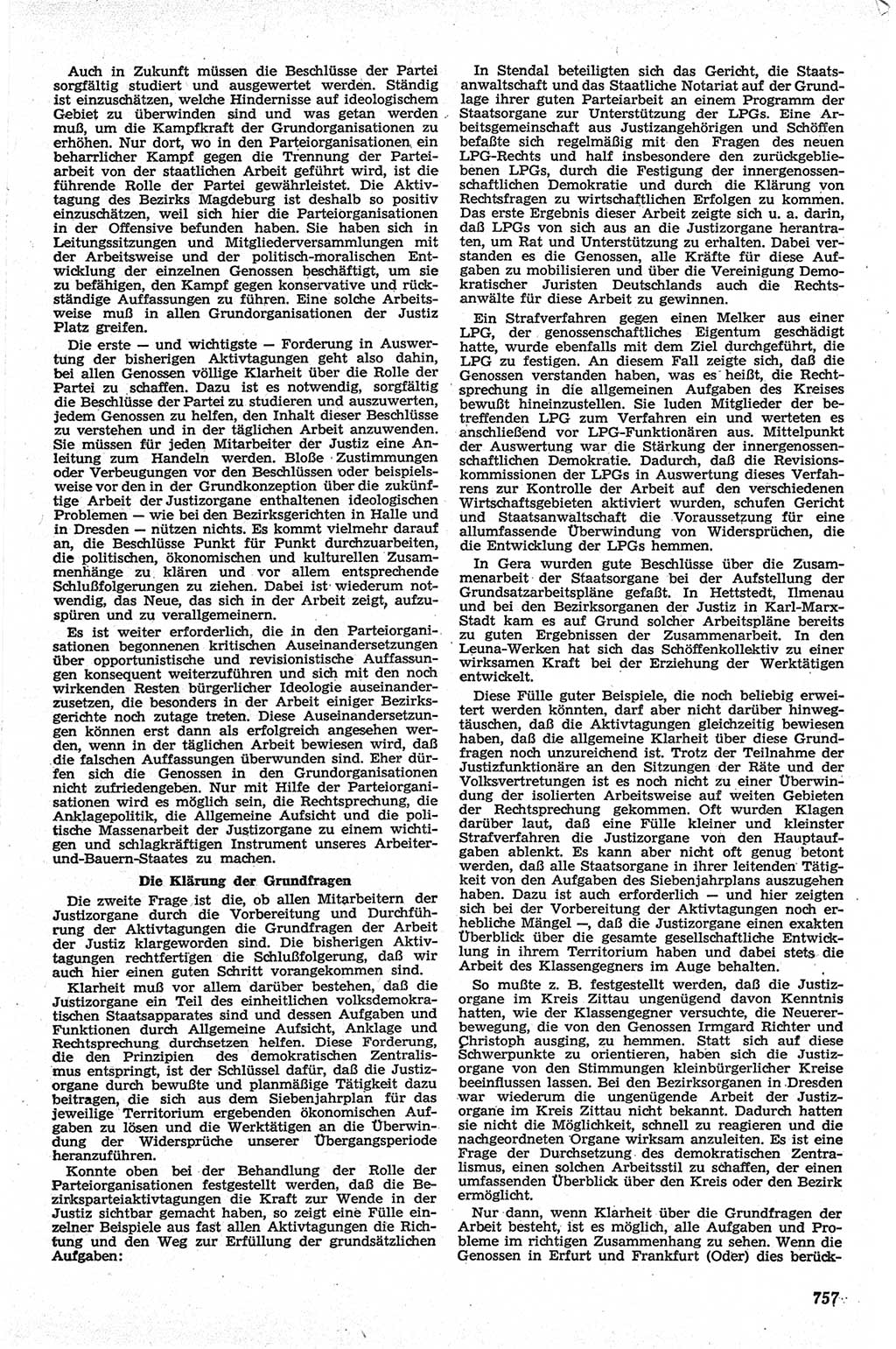 Neue Justiz (NJ), Zeitschrift für Recht und Rechtswissenschaft [Deutsche Demokratische Republik (DDR)], 13. Jahrgang 1959, Seite 757 (NJ DDR 1959, S. 757)