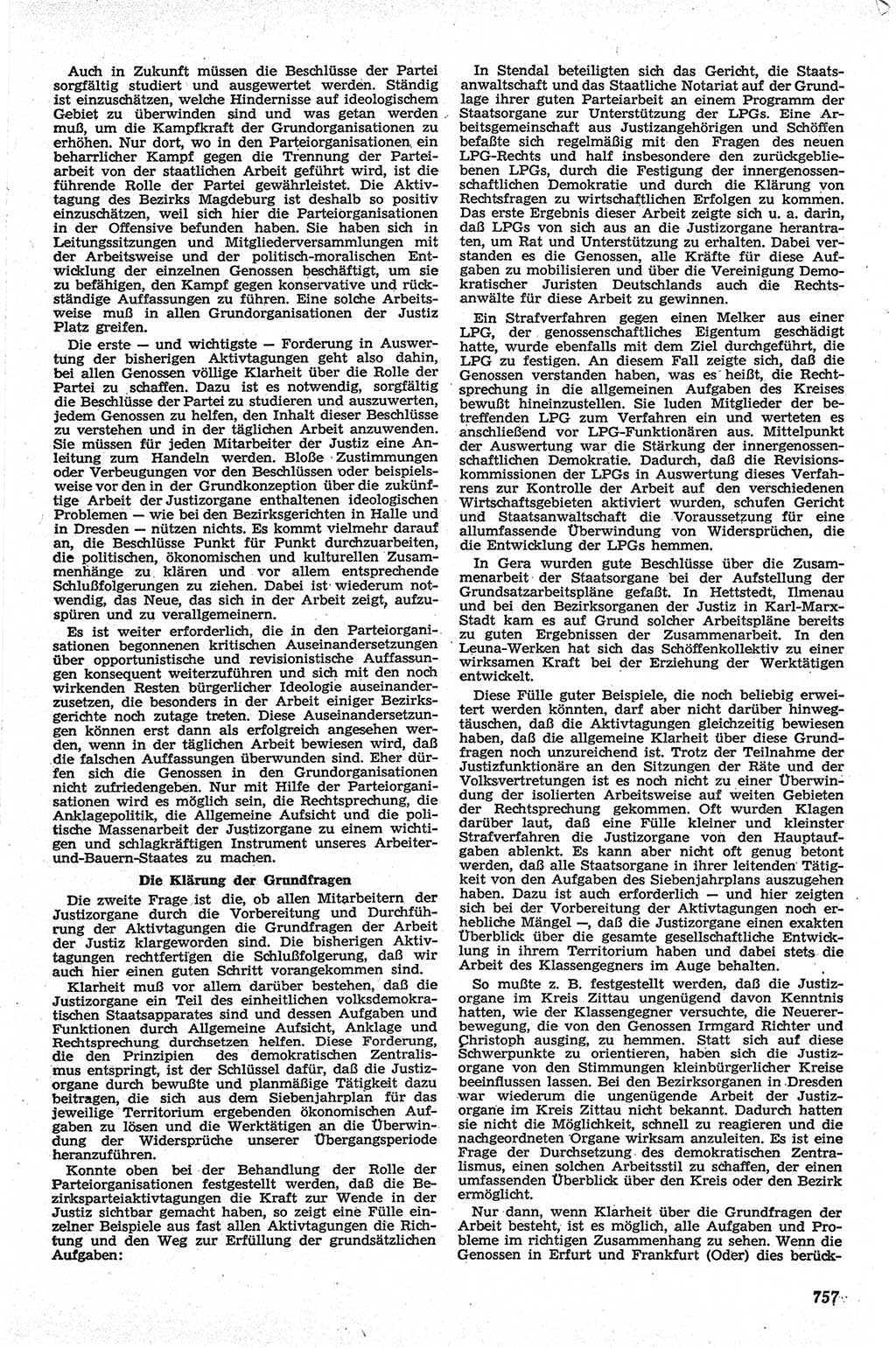 Neue Justiz (NJ), Zeitschrift für Recht und Rechtswissenschaft [Deutsche Demokratische Republik (DDR)], 13. Jahrgang 1959, Seite 757 (NJ DDR 1959, S. 757)