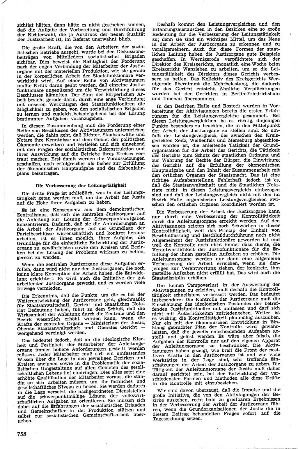 Neue Justiz (NJ), Zeitschrift für Recht und Rechtswissenschaft [Deutsche Demokratische Republik (DDR)], 13. Jahrgang 1959, Seite 758 (NJ DDR 1959, S. 758)
