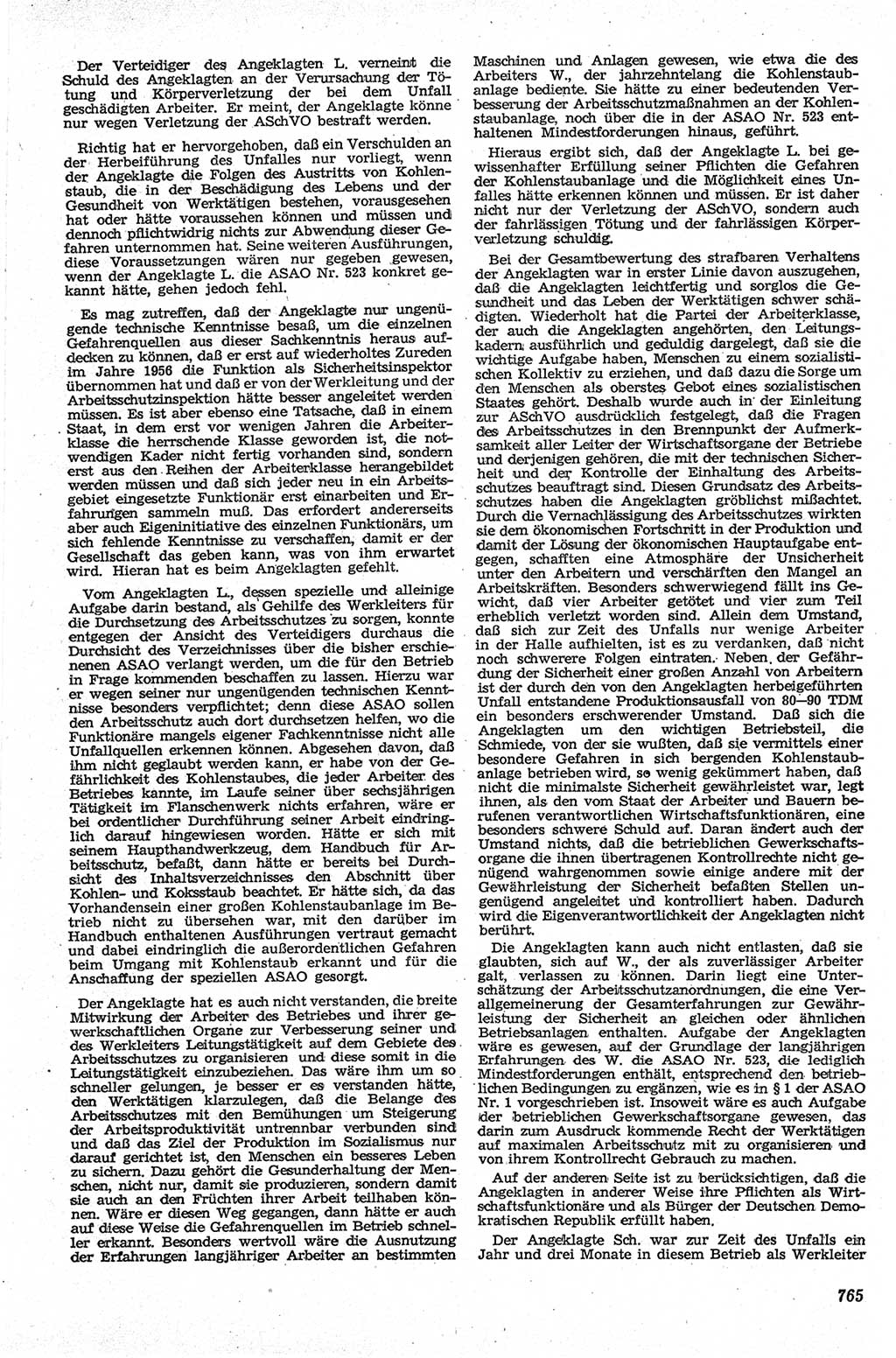 Neue Justiz (NJ), Zeitschrift für Recht und Rechtswissenschaft [Deutsche Demokratische Republik (DDR)], 13. Jahrgang 1959, Seite 765 (NJ DDR 1959, S. 765)