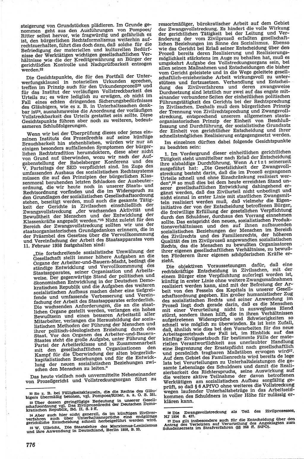 Neue Justiz (NJ), Zeitschrift für Recht und Rechtswissenschaft [Deutsche Demokratische Republik (DDR)], 13. Jahrgang 1959, Seite 776 (NJ DDR 1959, S. 776)