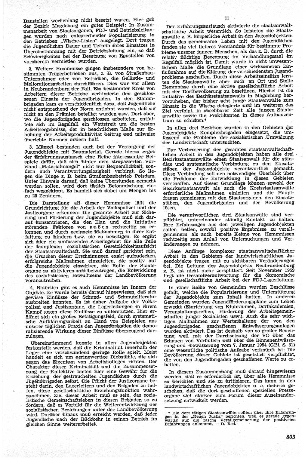 Neue Justiz (NJ), Zeitschrift für Recht und Rechtswissenschaft [Deutsche Demokratische Republik (DDR)], 13. Jahrgang 1959, Seite 803 (NJ DDR 1959, S. 803)