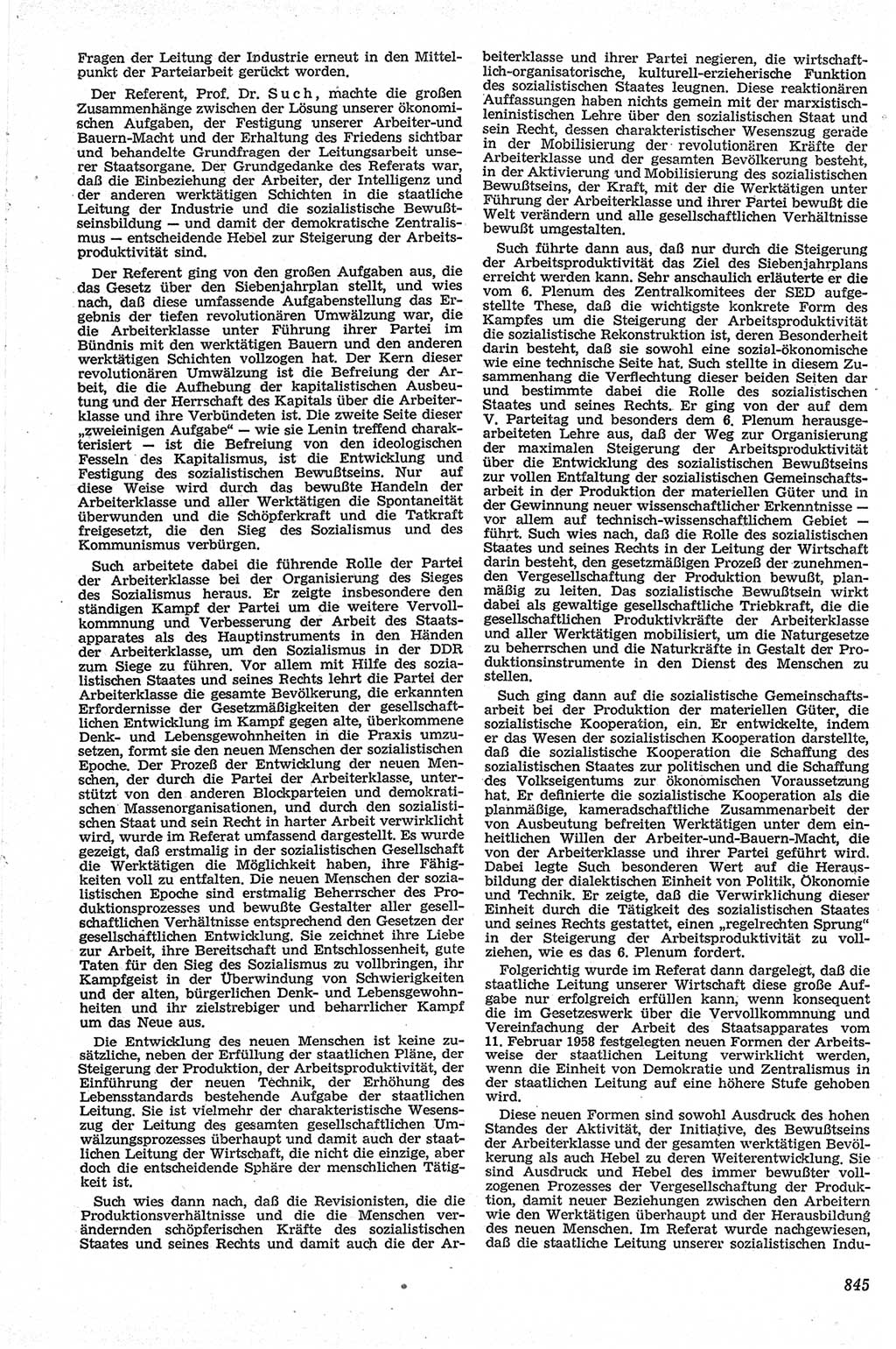 Neue Justiz (NJ), Zeitschrift für Recht und Rechtswissenschaft [Deutsche Demokratische Republik (DDR)], 13. Jahrgang 1959, Seite 845 (NJ DDR 1959, S. 845)