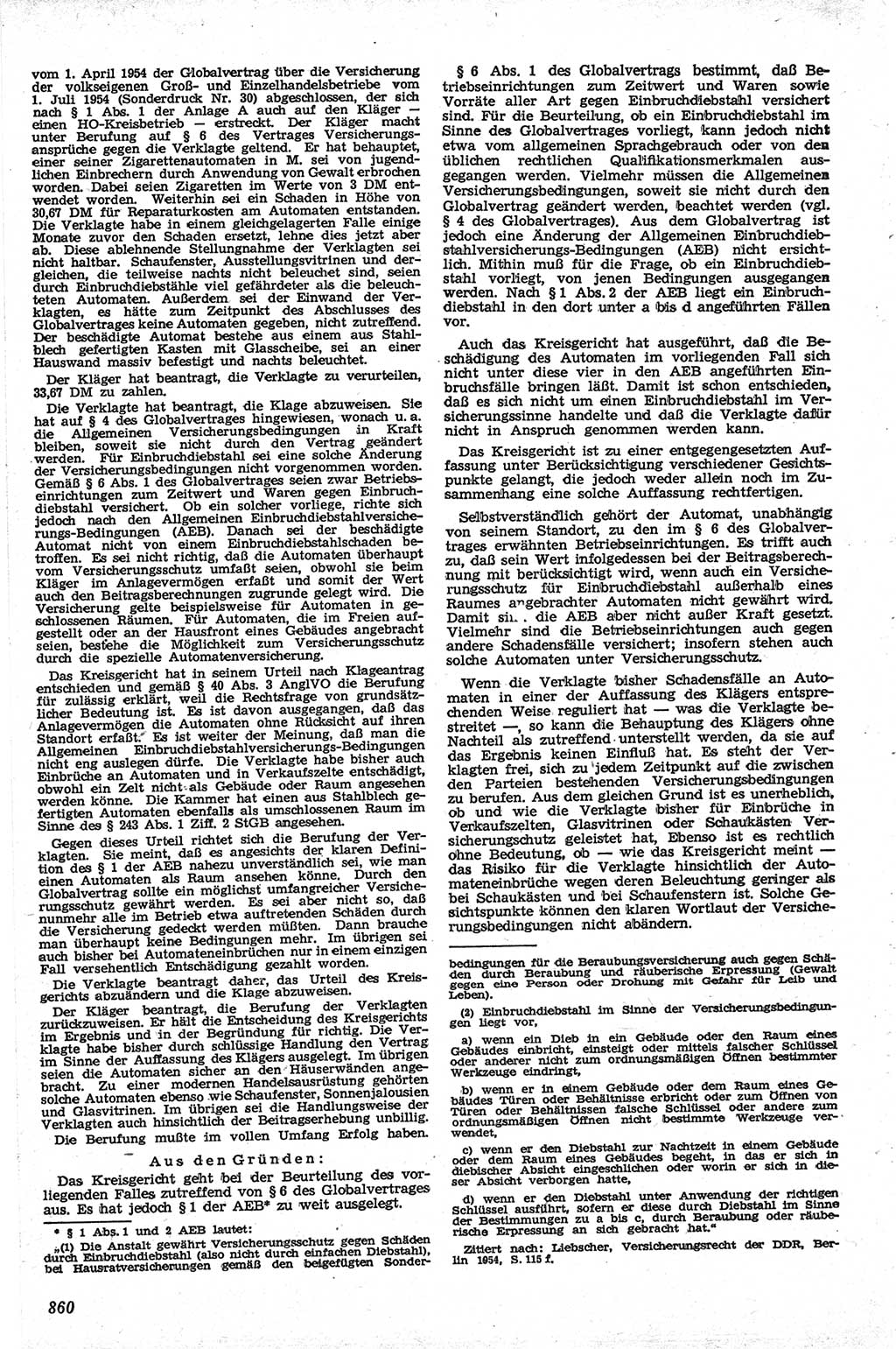 Neue Justiz (NJ), Zeitschrift für Recht und Rechtswissenschaft [Deutsche Demokratische Republik (DDR)], 13. Jahrgang 1959, Seite 860 (NJ DDR 1959, S. 860)