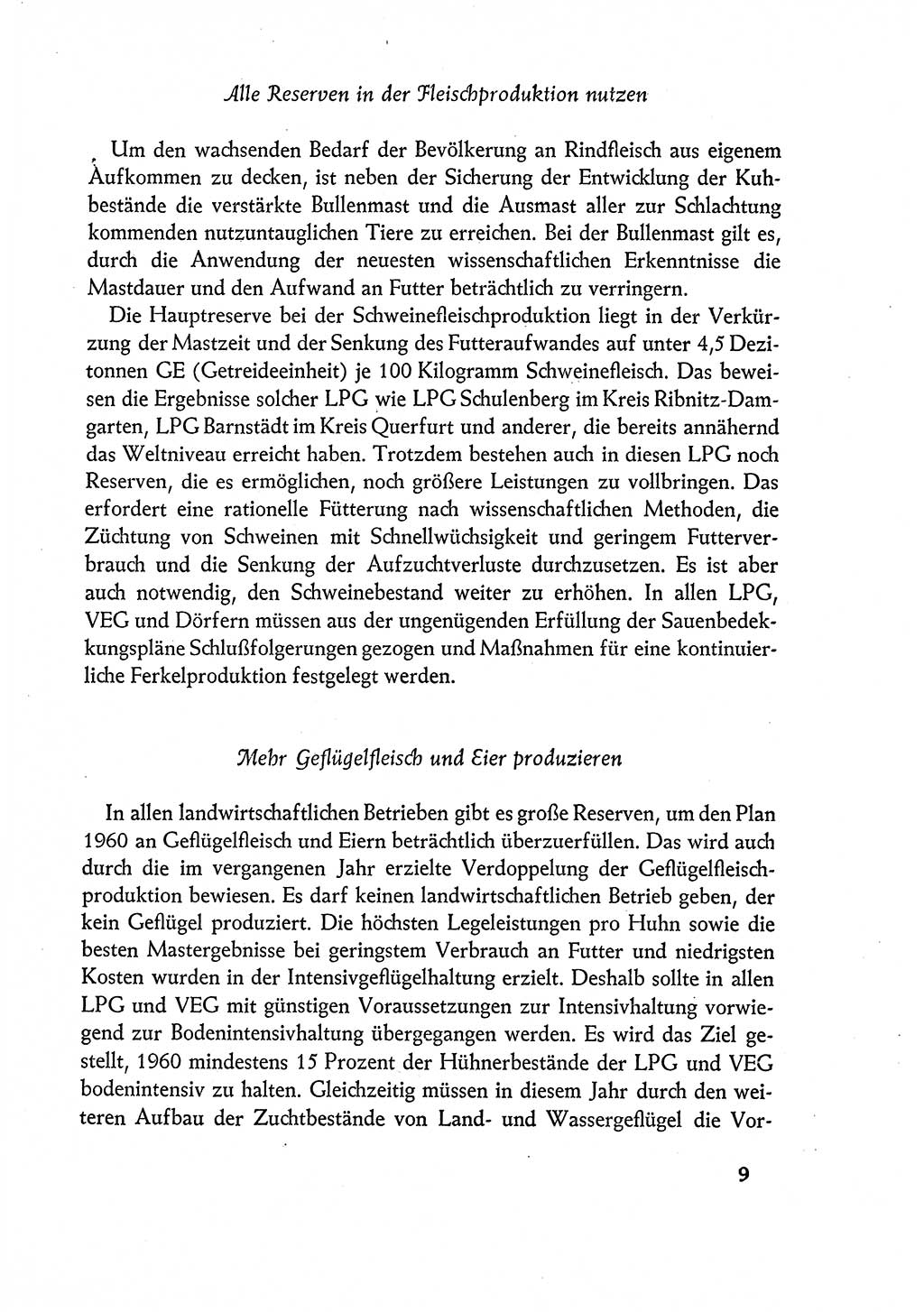 Dokumente der Sozialistischen Einheitspartei Deutschlands (SED) [Deutsche Demokratische Republik (DDR)] 1960-1961, Seite 9 (Dok. SED DDR 1960-1961, S. 9)