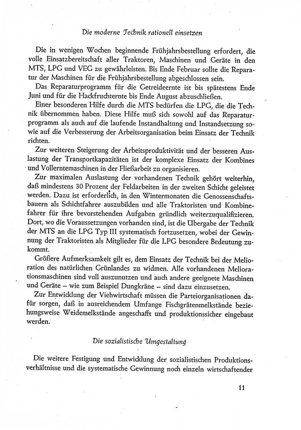 Dokumente der Sozialistischen Einheitspartei Deutschlands (SED) [Deutsche Demokratische Republik (DDR)] 1960-1961, Seite 11 (Dok. SED DDR 1960-1961, S. 11)