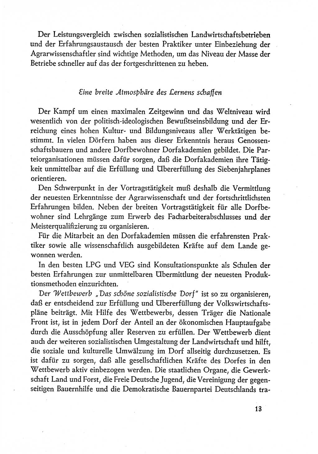 Dokumente der Sozialistischen Einheitspartei Deutschlands (SED) [Deutsche Demokratische Republik (DDR)] 1960-1961, Seite 13 (Dok. SED DDR 1960-1961, S. 13)