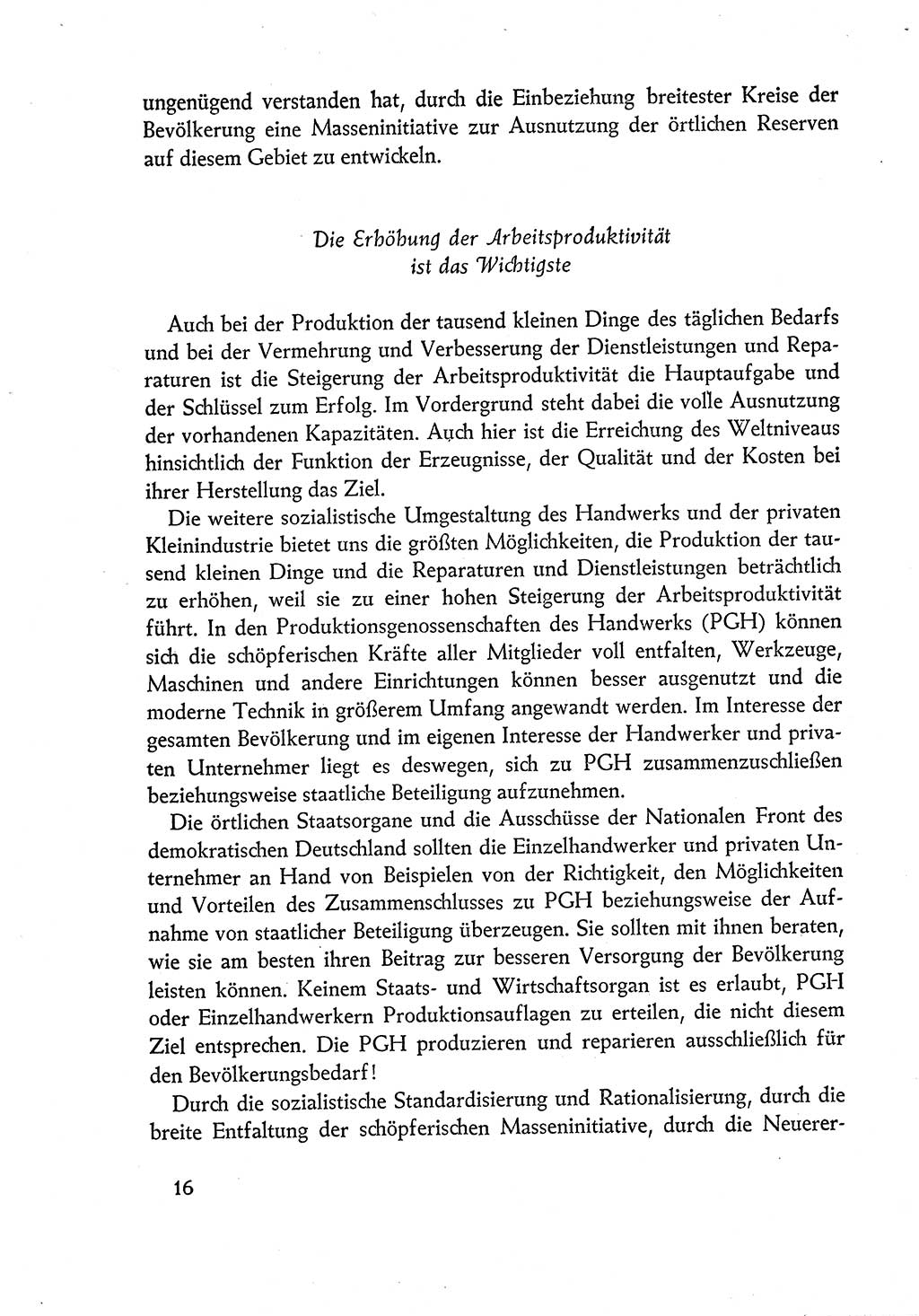 Dokumente der Sozialistischen Einheitspartei Deutschlands (SED) [Deutsche Demokratische Republik (DDR)] 1960-1961, Seite 16 (Dok. SED DDR 1960-1961, S. 16)