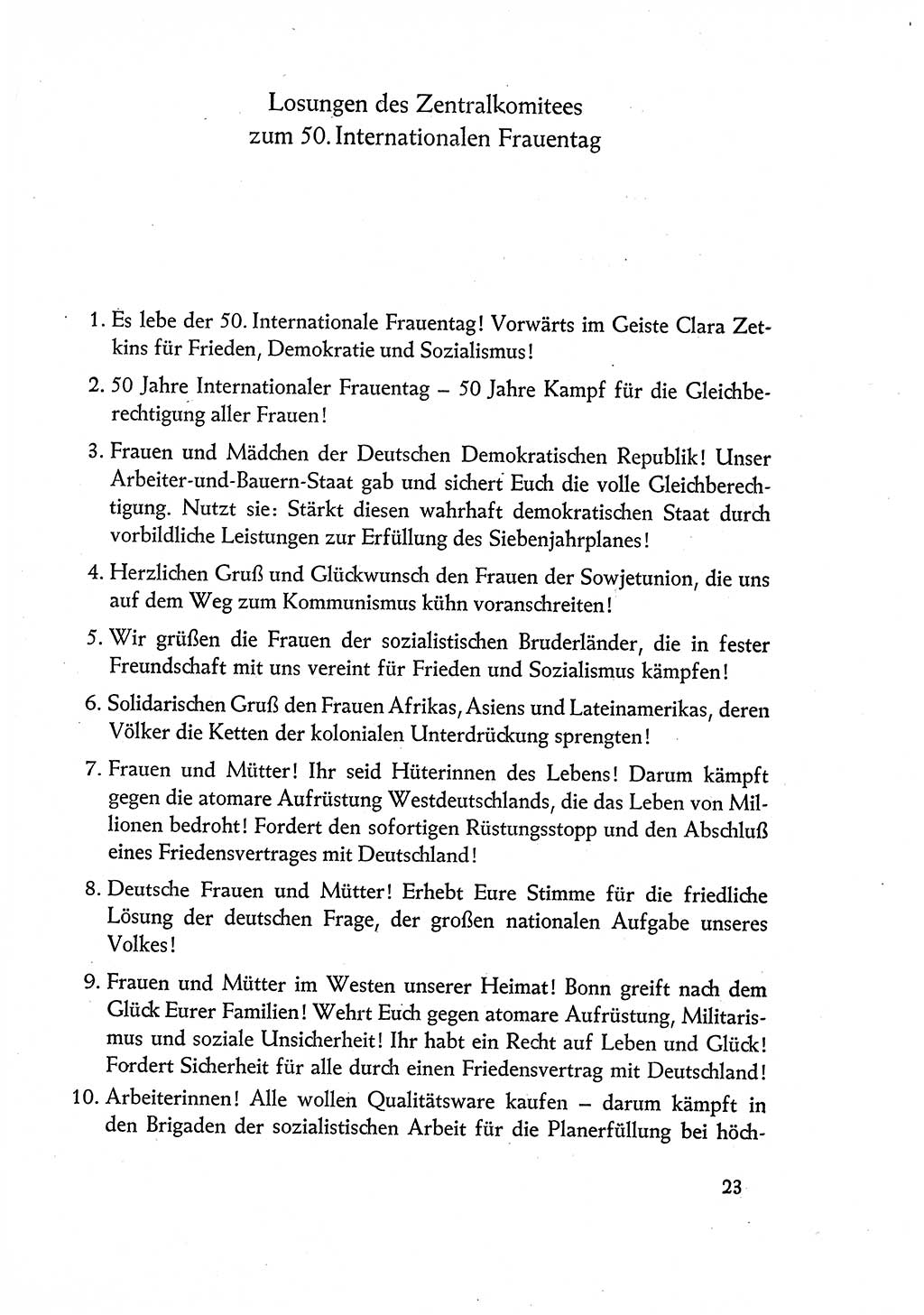 Dokumente der Sozialistischen Einheitspartei Deutschlands (SED) [Deutsche Demokratische Republik (DDR)] 1960-1961, Seite 23 (Dok. SED DDR 1960-1961, S. 23)