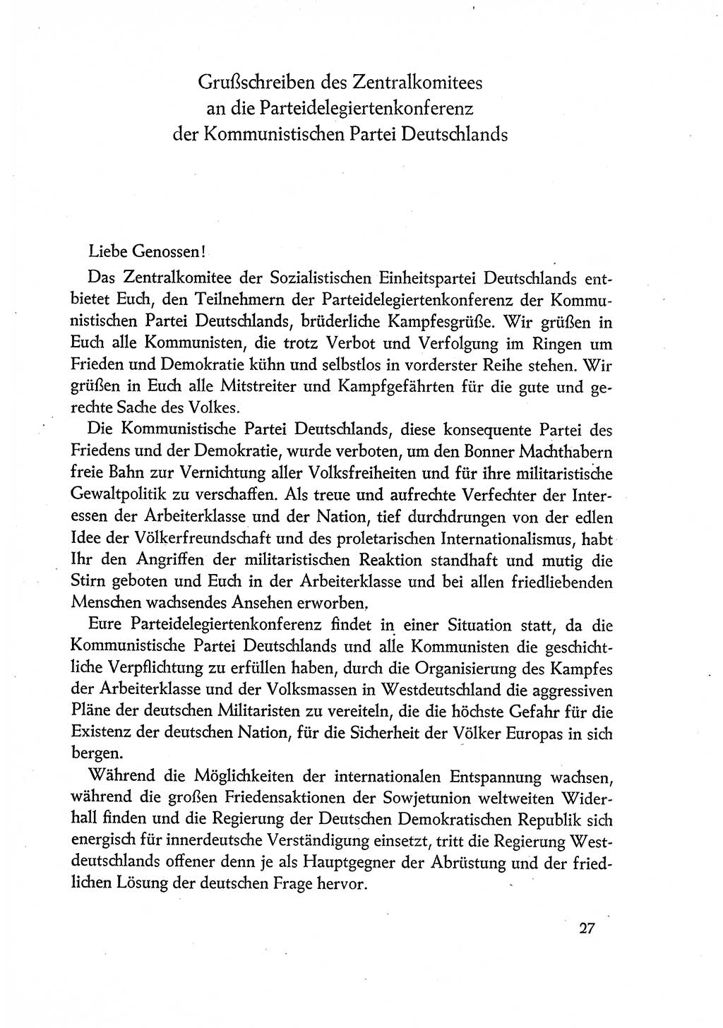 Dokumente der Sozialistischen Einheitspartei Deutschlands (SED) [Deutsche Demokratische Republik (DDR)] 1960-1961, Seite 27 (Dok. SED DDR 1960-1961, S. 27)