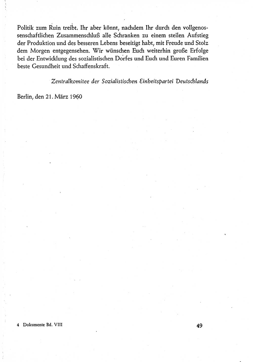 Dokumente der Sozialistischen Einheitspartei Deutschlands (SED) [Deutsche Demokratische Republik (DDR)] 1960-1961, Seite 49 (Dok. SED DDR 1960-1961, S. 49)
