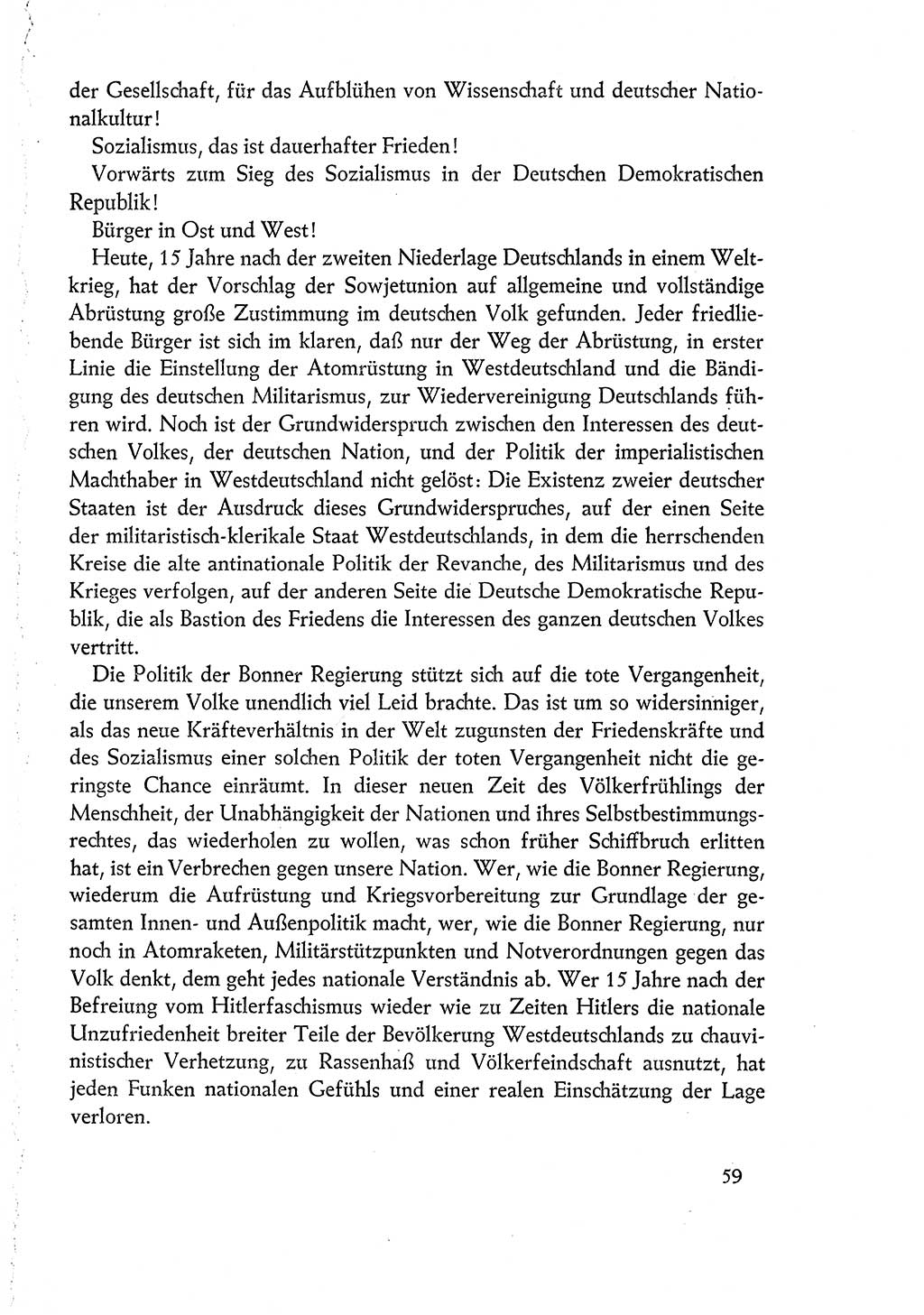 Dokumente der Sozialistischen Einheitspartei Deutschlands (SED) [Deutsche Demokratische Republik (DDR)] 1960-1961, Seite 59 (Dok. SED DDR 1960-1961, S. 59)