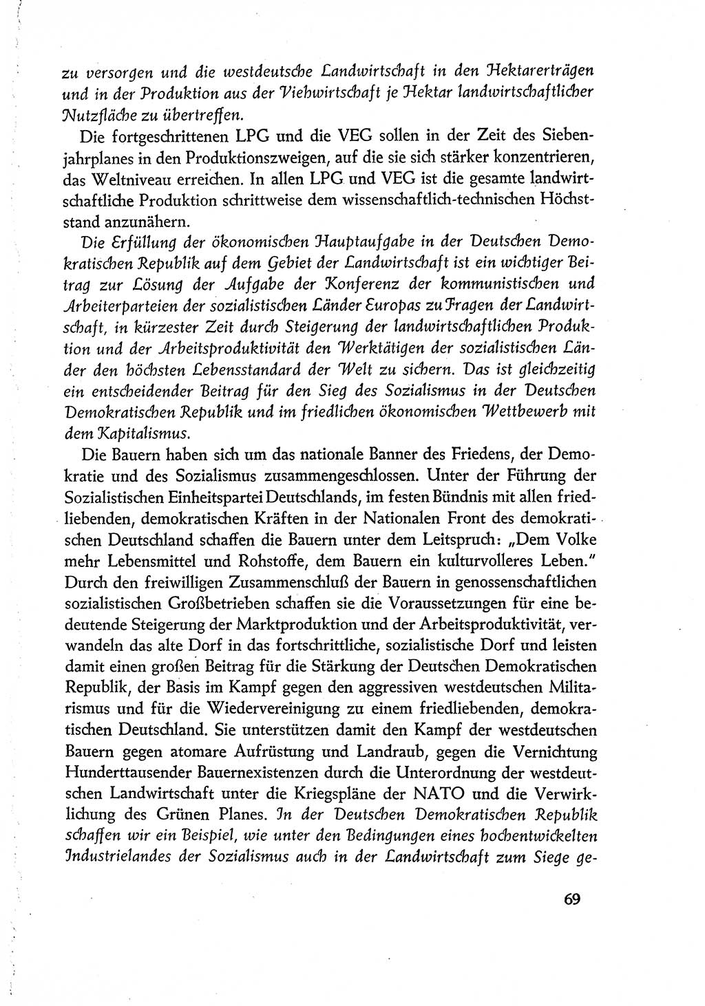 Dokumente der Sozialistischen Einheitspartei Deutschlands (SED) [Deutsche Demokratische Republik (DDR)] 1960-1961, Seite 69 (Dok. SED DDR 1960-1961, S. 69)