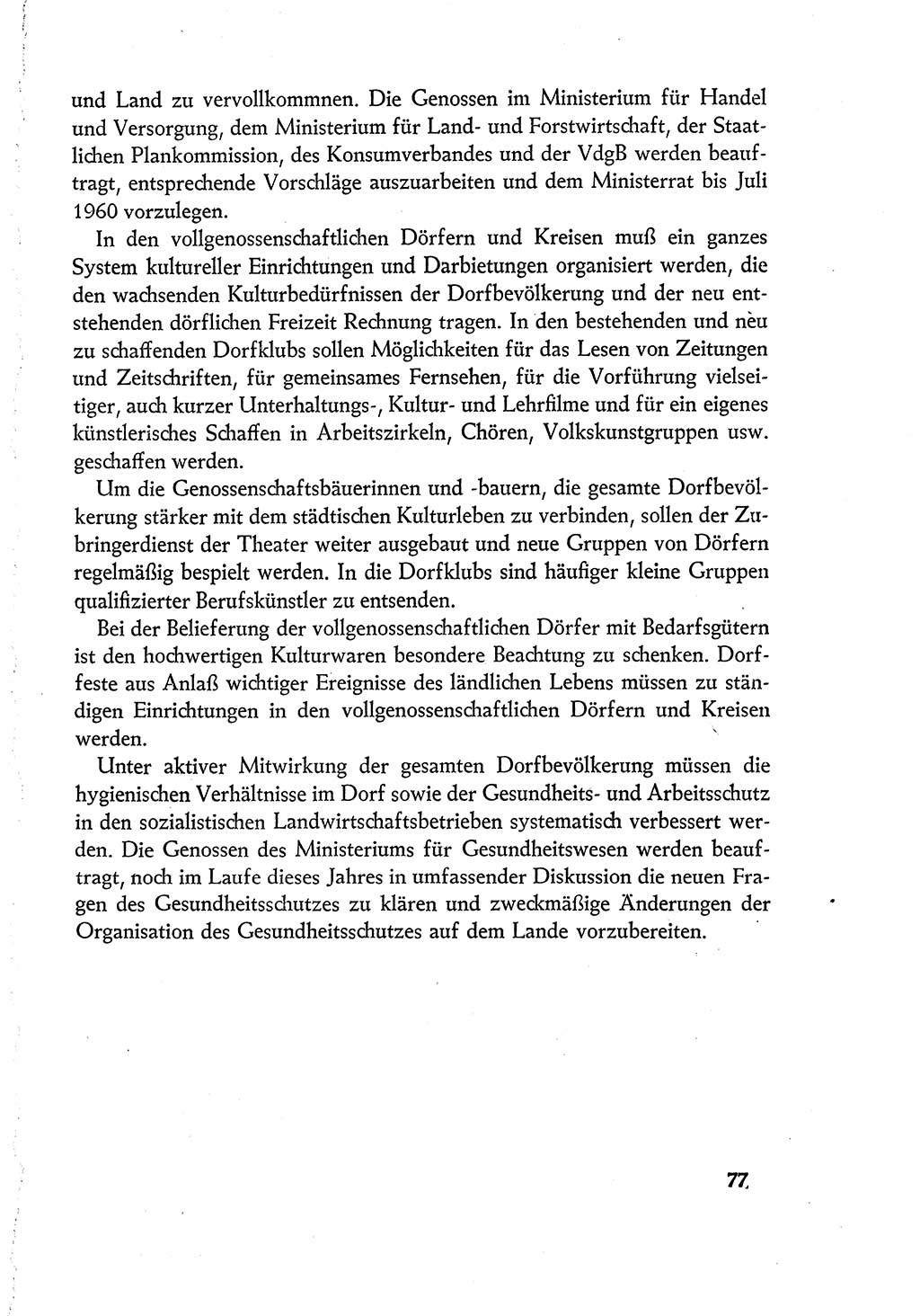 Dokumente der Sozialistischen Einheitspartei Deutschlands (SED) [Deutsche Demokratische Republik (DDR)] 1960-1961, Seite 77 (Dok. SED DDR 1960-1961, S. 77)