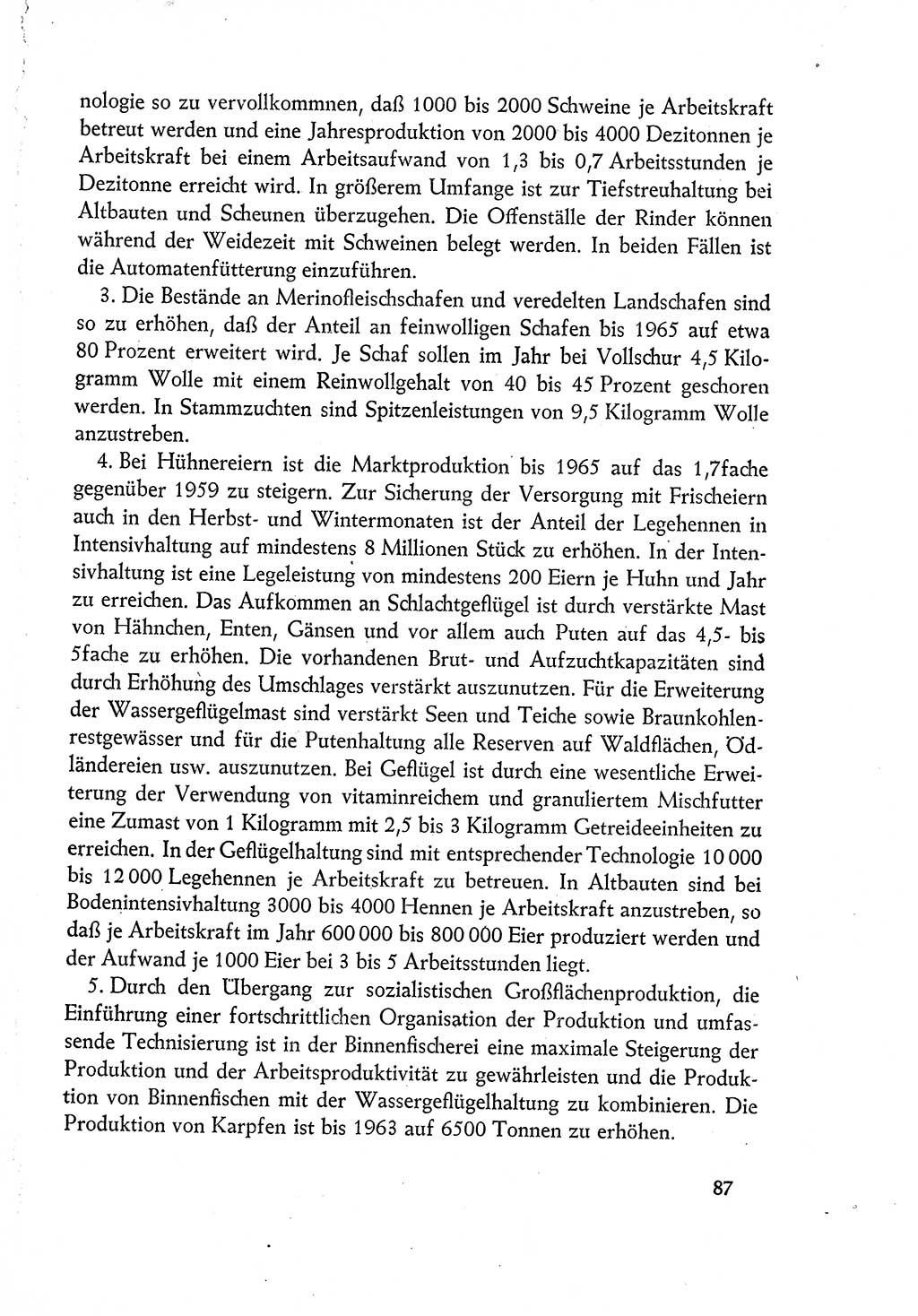 Dokumente der Sozialistischen Einheitspartei Deutschlands (SED) [Deutsche Demokratische Republik (DDR)] 1960-1961, Seite 87 (Dok. SED DDR 1960-1961, S. 87)