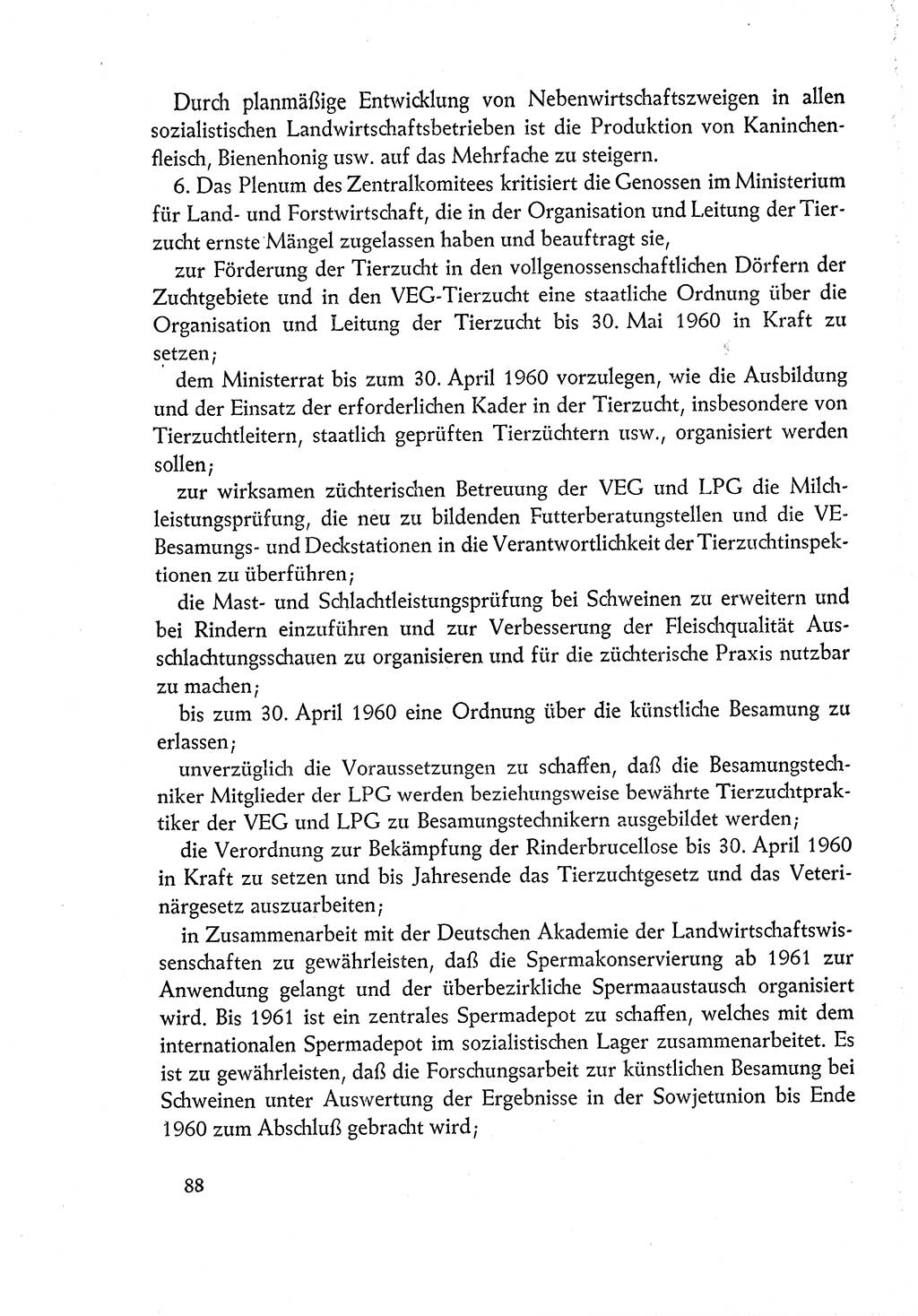 Dokumente der Sozialistischen Einheitspartei Deutschlands (SED) [Deutsche Demokratische Republik (DDR)] 1960-1961, Seite 88 (Dok. SED DDR 1960-1961, S. 88)