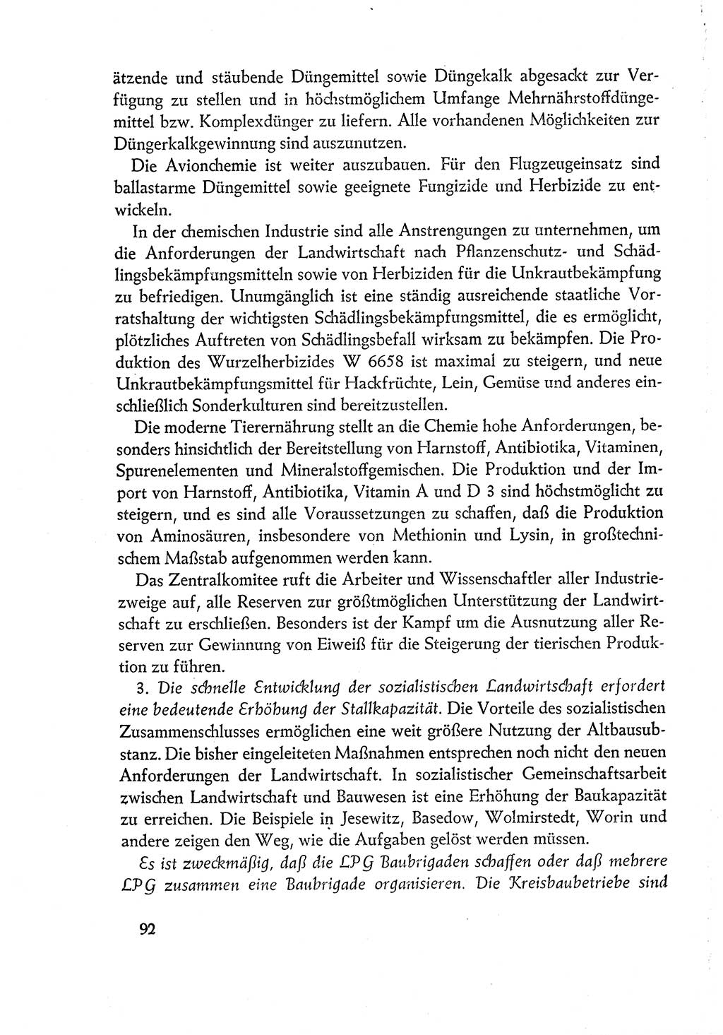 Dokumente der Sozialistischen Einheitspartei Deutschlands (SED) [Deutsche Demokratische Republik (DDR)] 1960-1961, Seite 92 (Dok. SED DDR 1960-1961, S. 92)