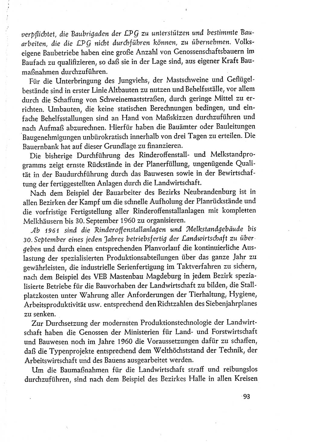 Dokumente der Sozialistischen Einheitspartei Deutschlands (SED) [Deutsche Demokratische Republik (DDR)] 1960-1961, Seite 93 (Dok. SED DDR 1960-1961, S. 93)