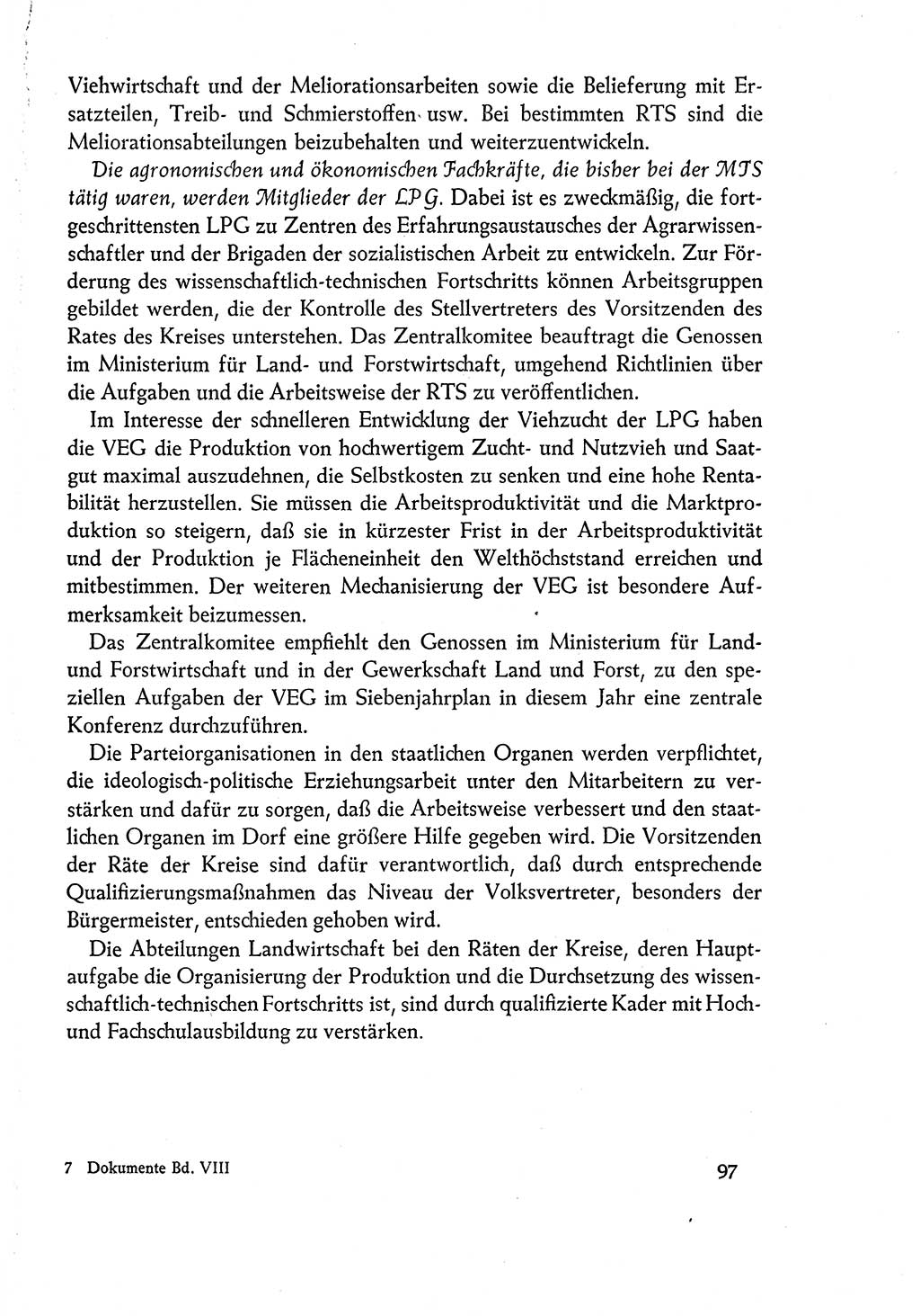 Dokumente der Sozialistischen Einheitspartei Deutschlands (SED) [Deutsche Demokratische Republik (DDR)] 1960-1961, Seite 97 (Dok. SED DDR 1960-1961, S. 97)
