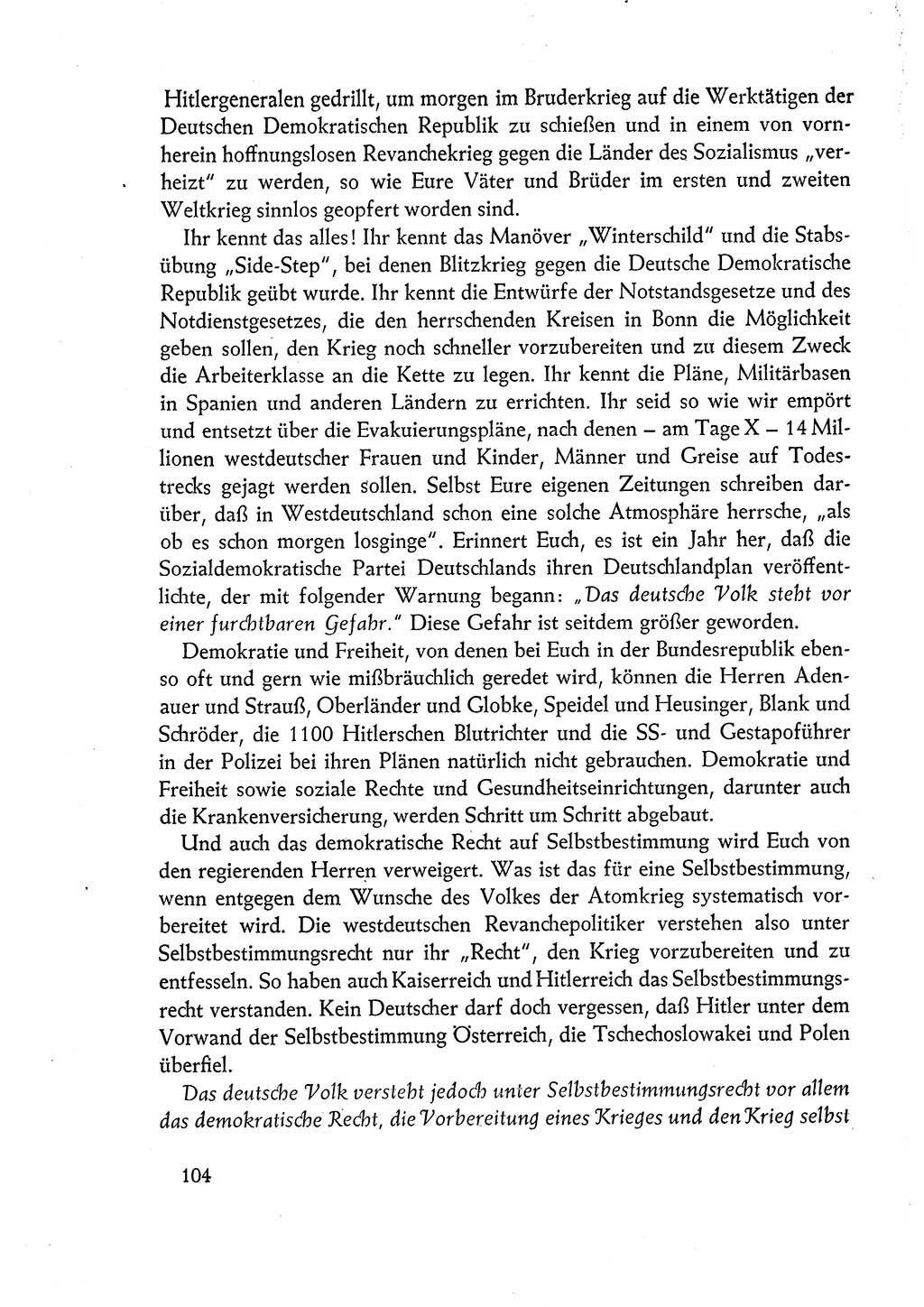 Dokumente der Sozialistischen Einheitspartei Deutschlands (SED) [Deutsche Demokratische Republik (DDR)] 1960-1961, Seite 104 (Dok. SED DDR 1960-1961, S. 104)