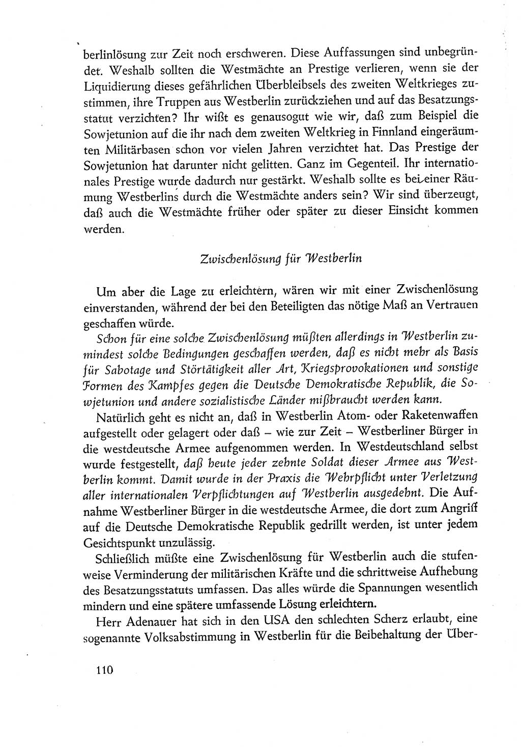 Dokumente der Sozialistischen Einheitspartei Deutschlands (SED) [Deutsche Demokratische Republik (DDR)] 1960-1961, Seite 110 (Dok. SED DDR 1960-1961, S. 110)