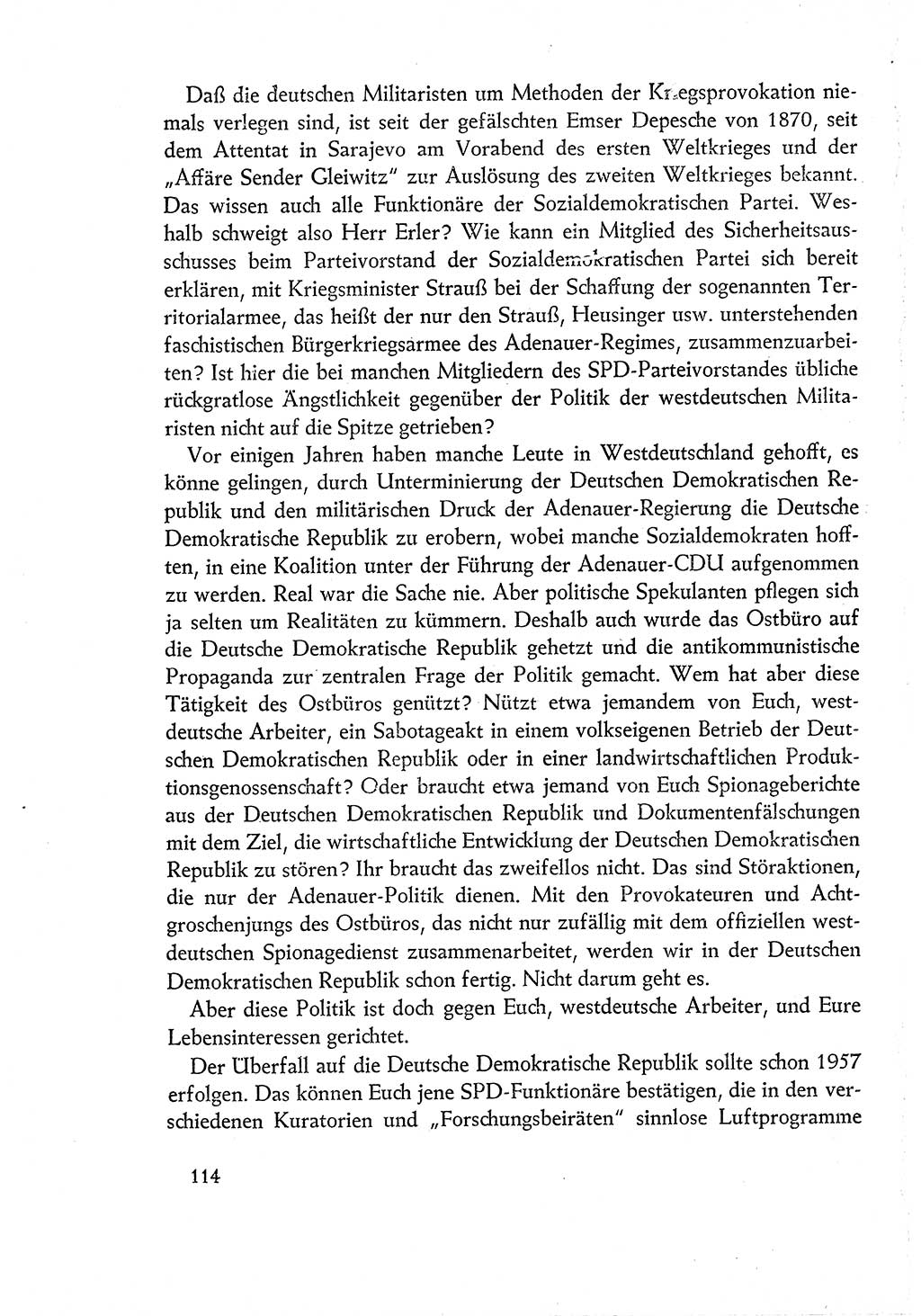 Dokumente der Sozialistischen Einheitspartei Deutschlands (SED) [Deutsche Demokratische Republik (DDR)] 1960-1961, Seite 114 (Dok. SED DDR 1960-1961, S. 114)