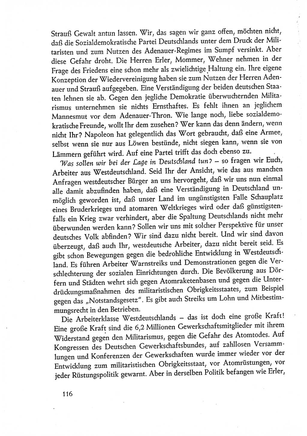 Dokumente der Sozialistischen Einheitspartei Deutschlands (SED) [Deutsche Demokratische Republik (DDR)] 1960-1961, Seite 116 (Dok. SED DDR 1960-1961, S. 116)