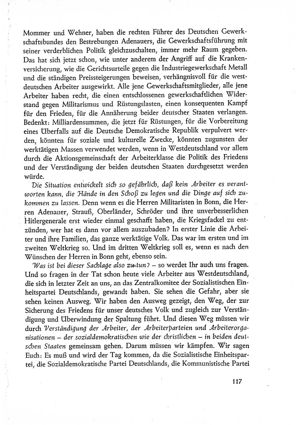 Dokumente der Sozialistischen Einheitspartei Deutschlands (SED) [Deutsche Demokratische Republik (DDR)] 1960-1961, Seite 117 (Dok. SED DDR 1960-1961, S. 117)