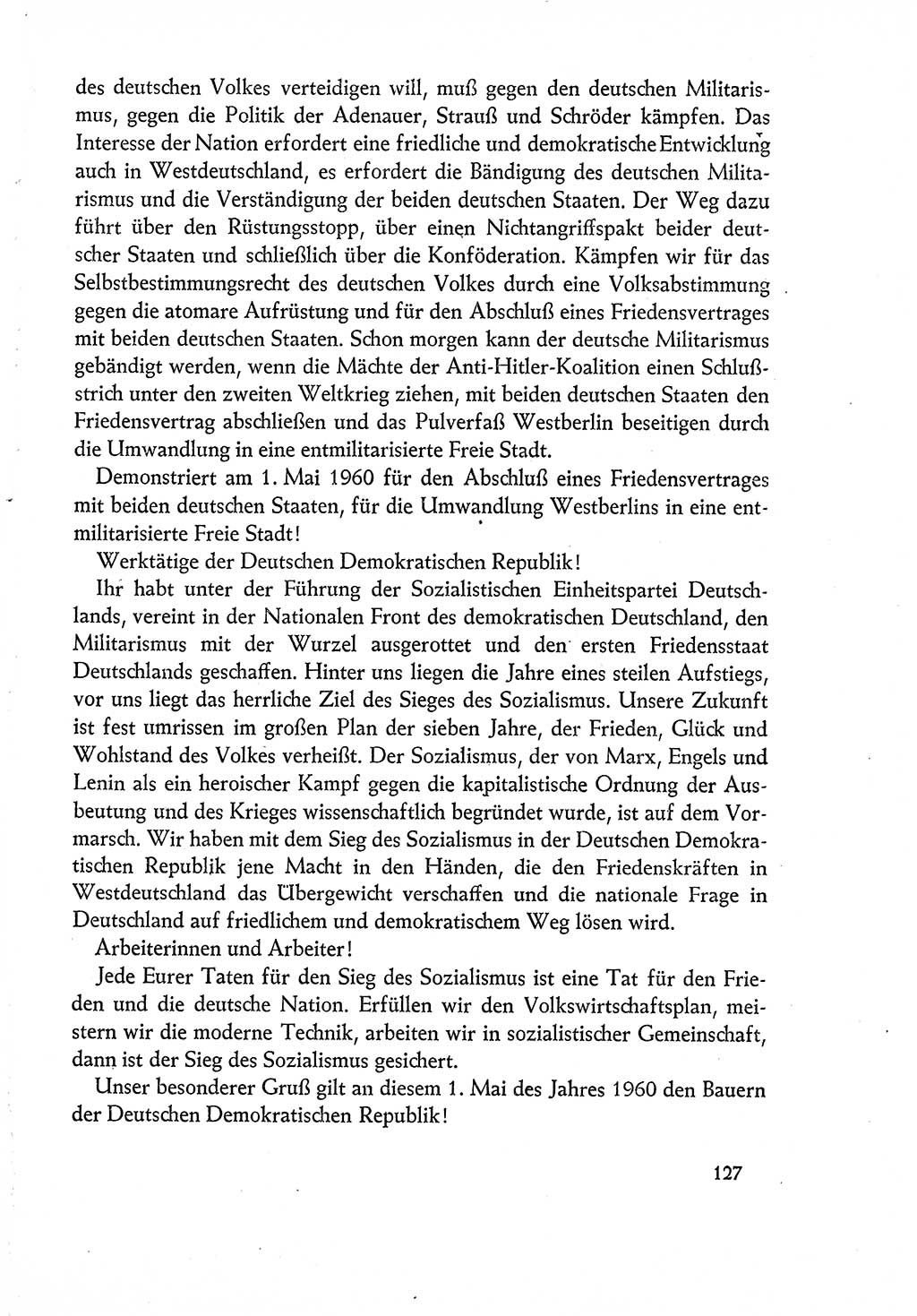 Dokumente der Sozialistischen Einheitspartei Deutschlands (SED) [Deutsche Demokratische Republik (DDR)] 1960-1961, Seite 127 (Dok. SED DDR 1960-1961, S. 127)