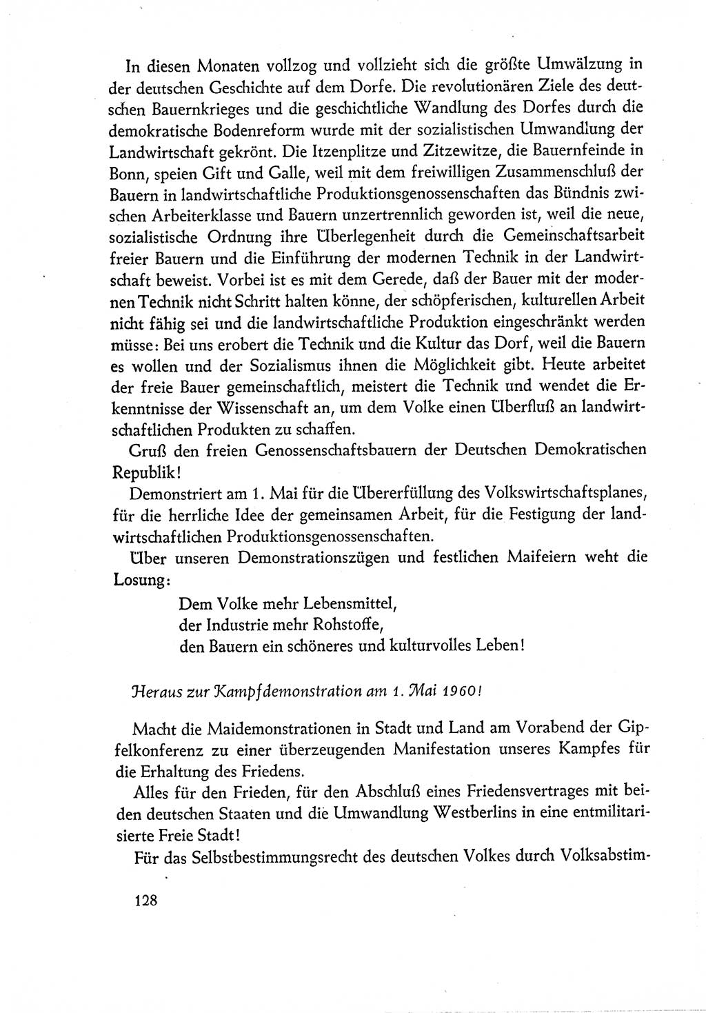 Dokumente der Sozialistischen Einheitspartei Deutschlands (SED) [Deutsche Demokratische Republik (DDR)] 1960-1961, Seite 128 (Dok. SED DDR 1960-1961, S. 128)