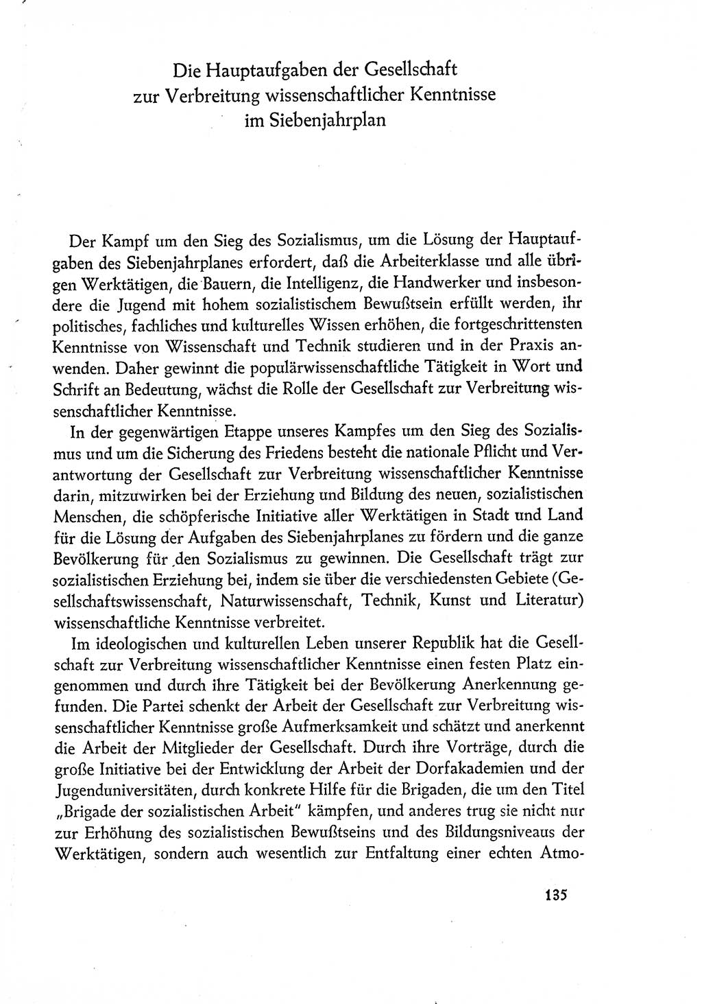 Dokumente der Sozialistischen Einheitspartei Deutschlands (SED) [Deutsche Demokratische Republik (DDR)] 1960-1961, Seite 135 (Dok. SED DDR 1960-1961, S. 135)