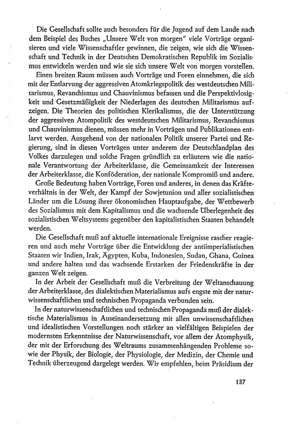 Dokumente der Sozialistischen Einheitspartei Deutschlands (SED) [Deutsche Demokratische Republik (DDR)] 1960-1961, Seite 137 (Dok. SED DDR 1960-1961, S. 137)