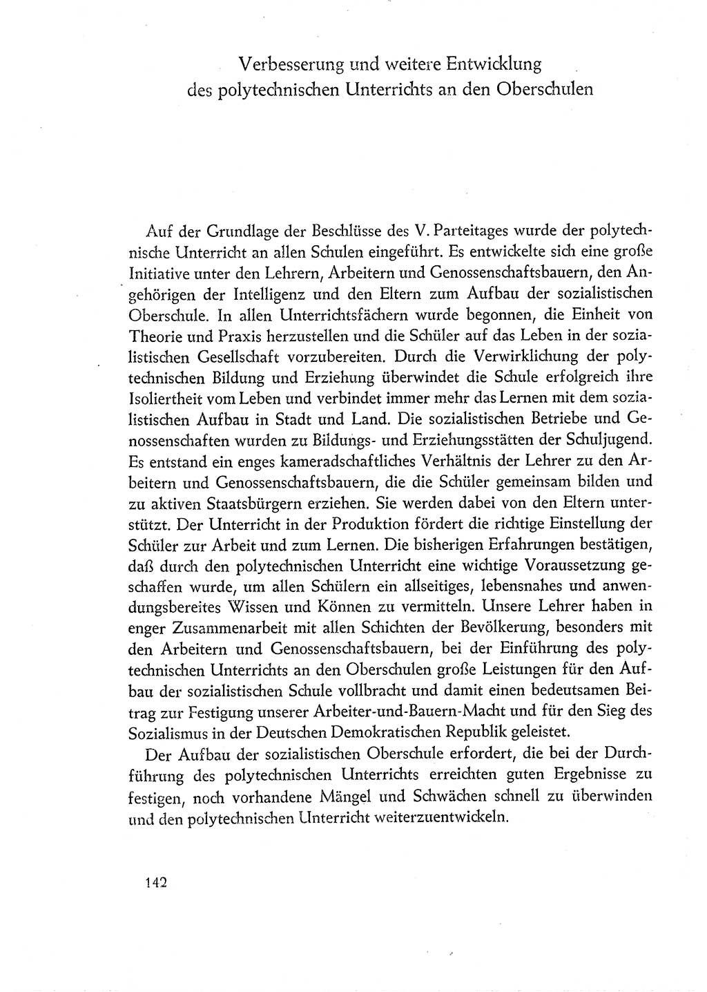 Dokumente der Sozialistischen Einheitspartei Deutschlands (SED) [Deutsche Demokratische Republik (DDR)] 1960-1961, Seite 142 (Dok. SED DDR 1960-1961, S. 142)